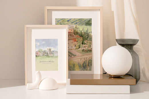 Bespoke Painting Of Wedding Venue Personalised Watercolor