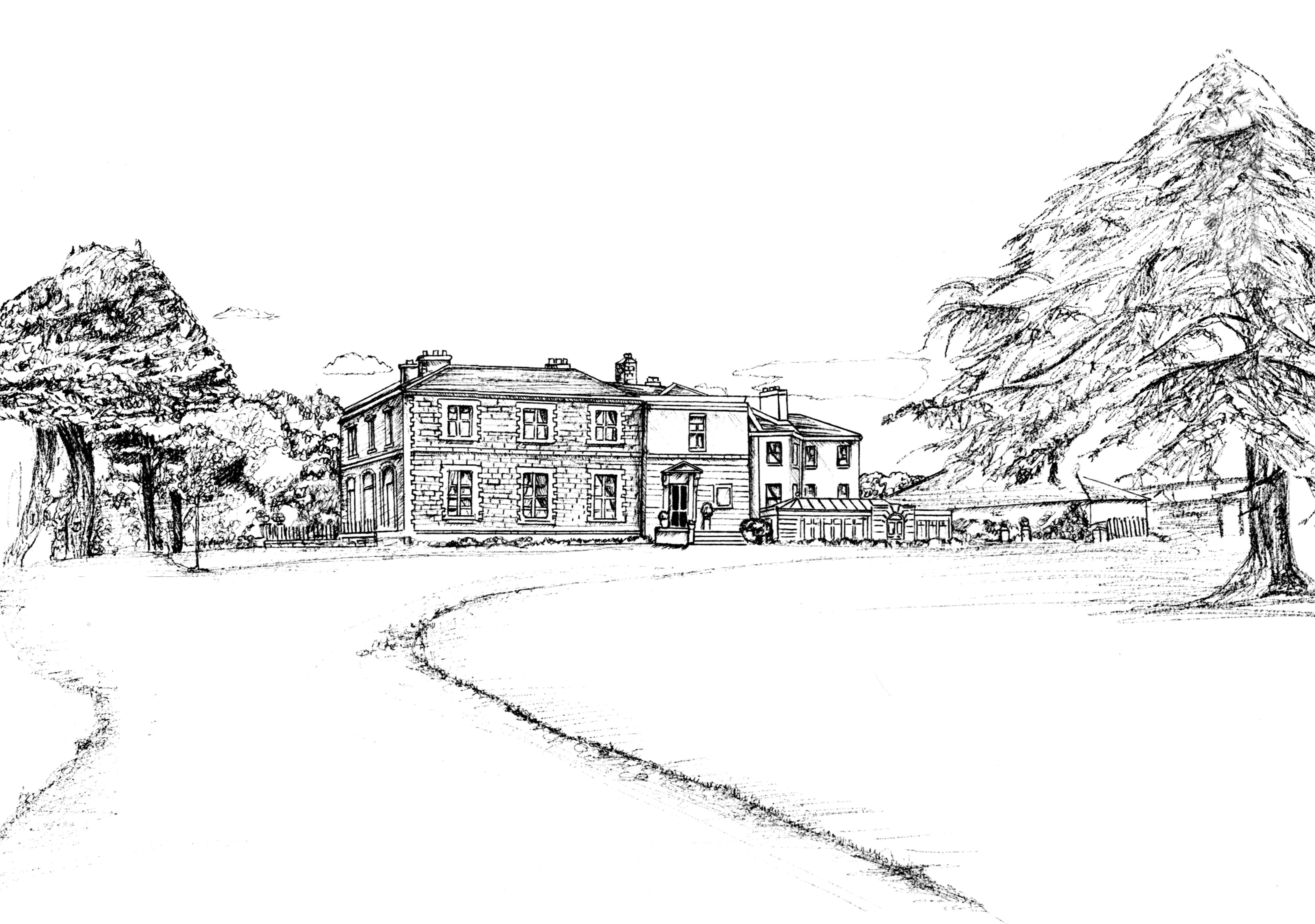 Tankardstown House Ink Venue Print