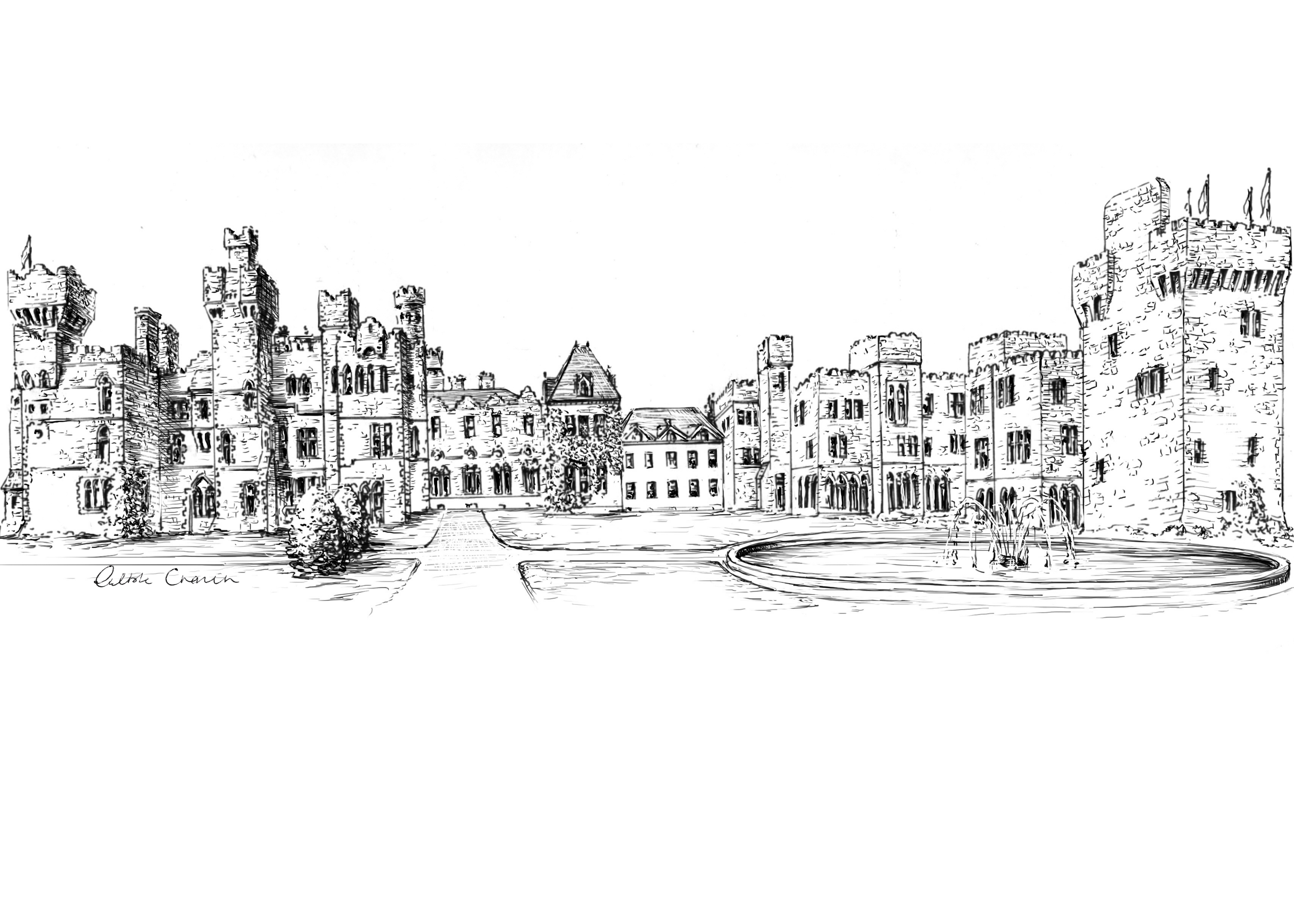 Ashford Castle Ink Venue Print
