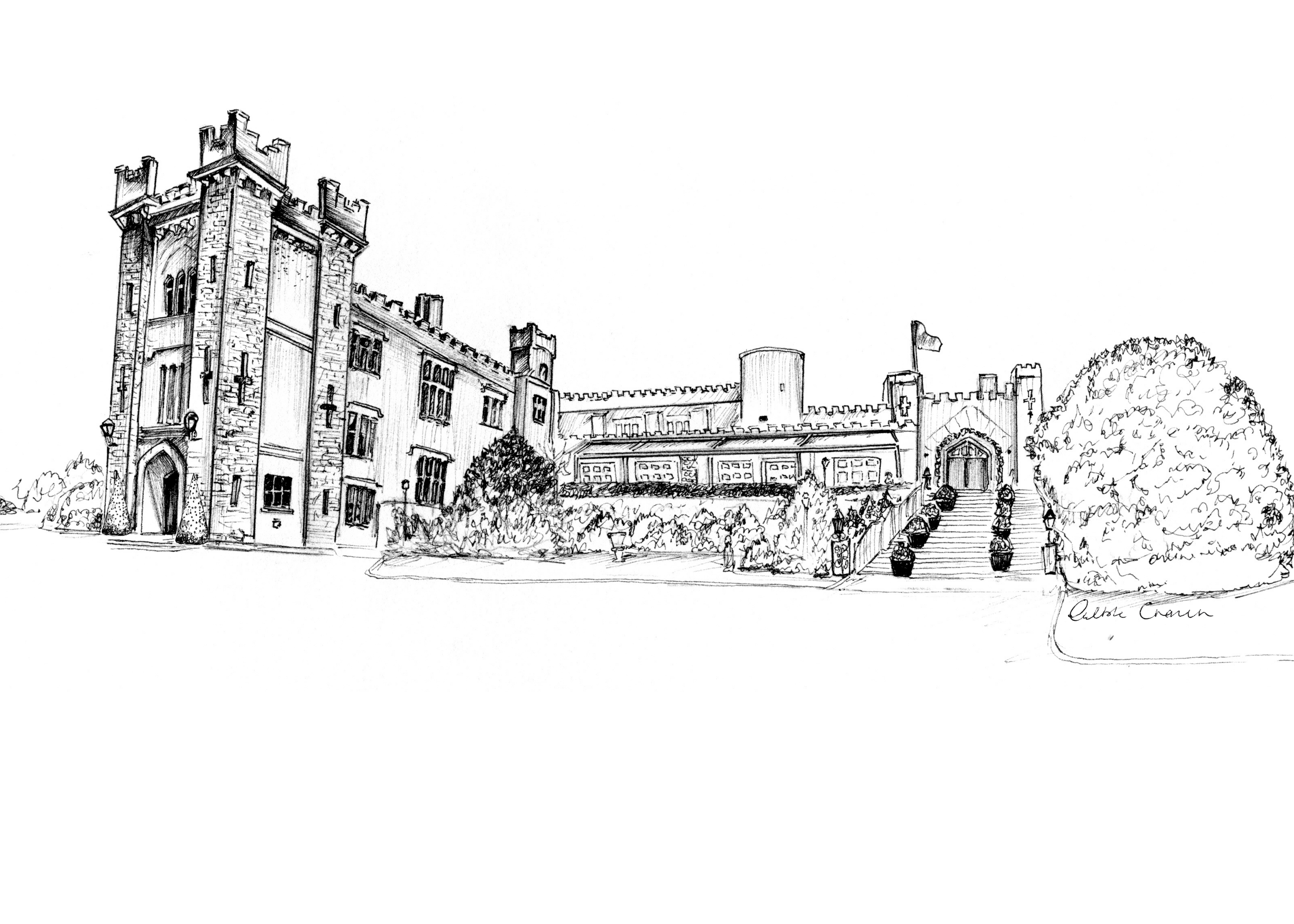 Cabra Castle Ink Venue Print