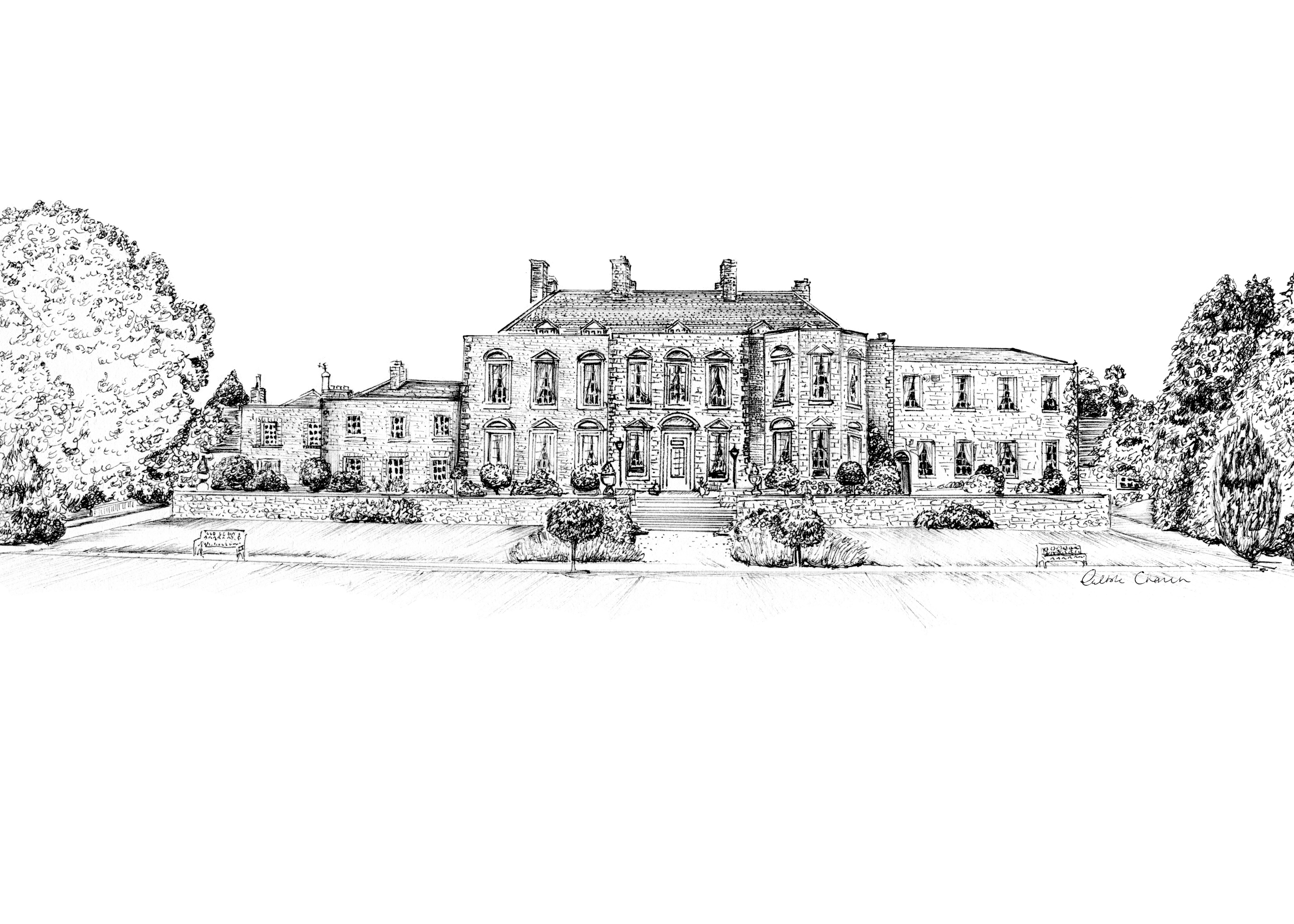 Castle Durrow Ink Venue Print