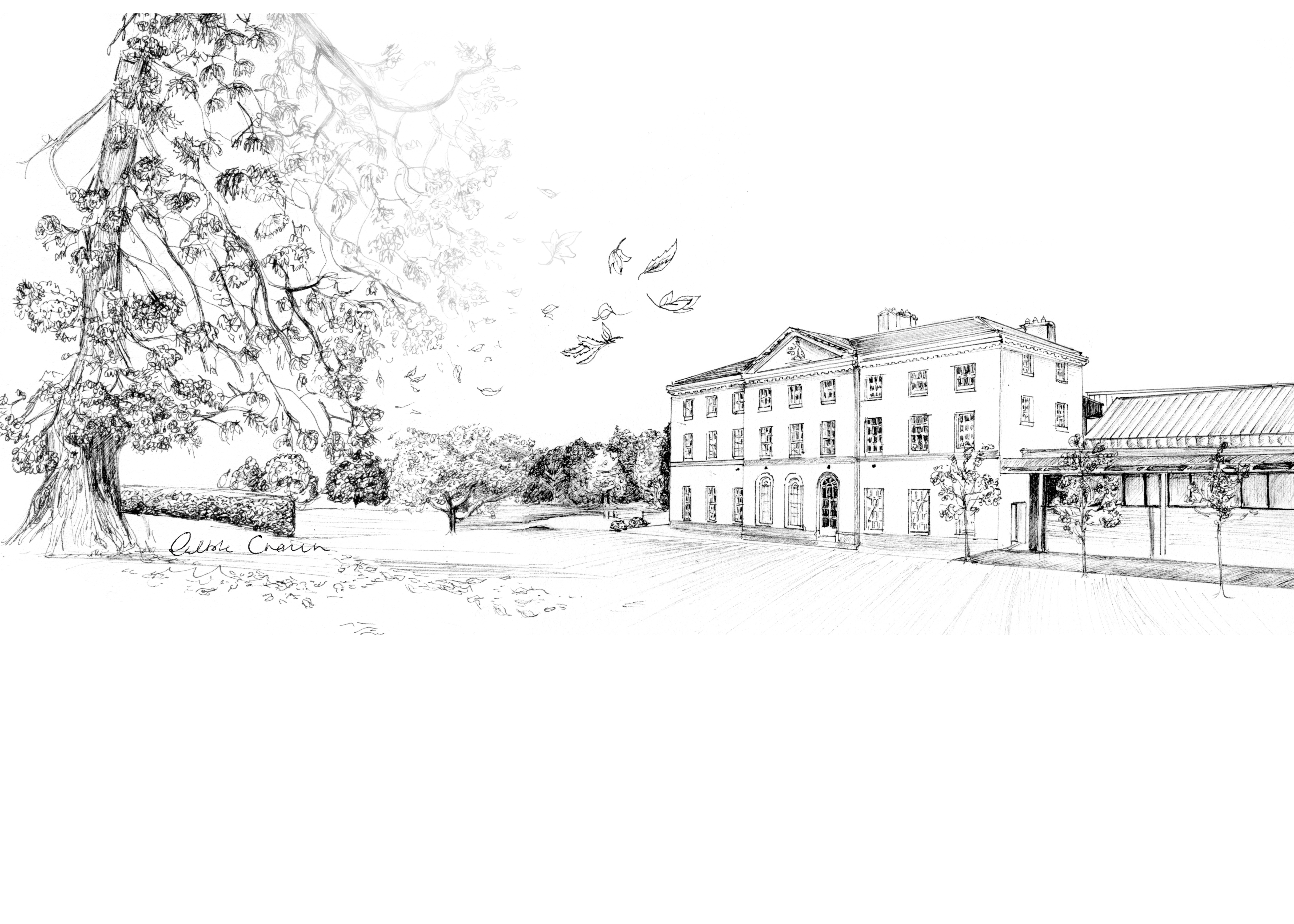 Farnham House Ink Venue Print