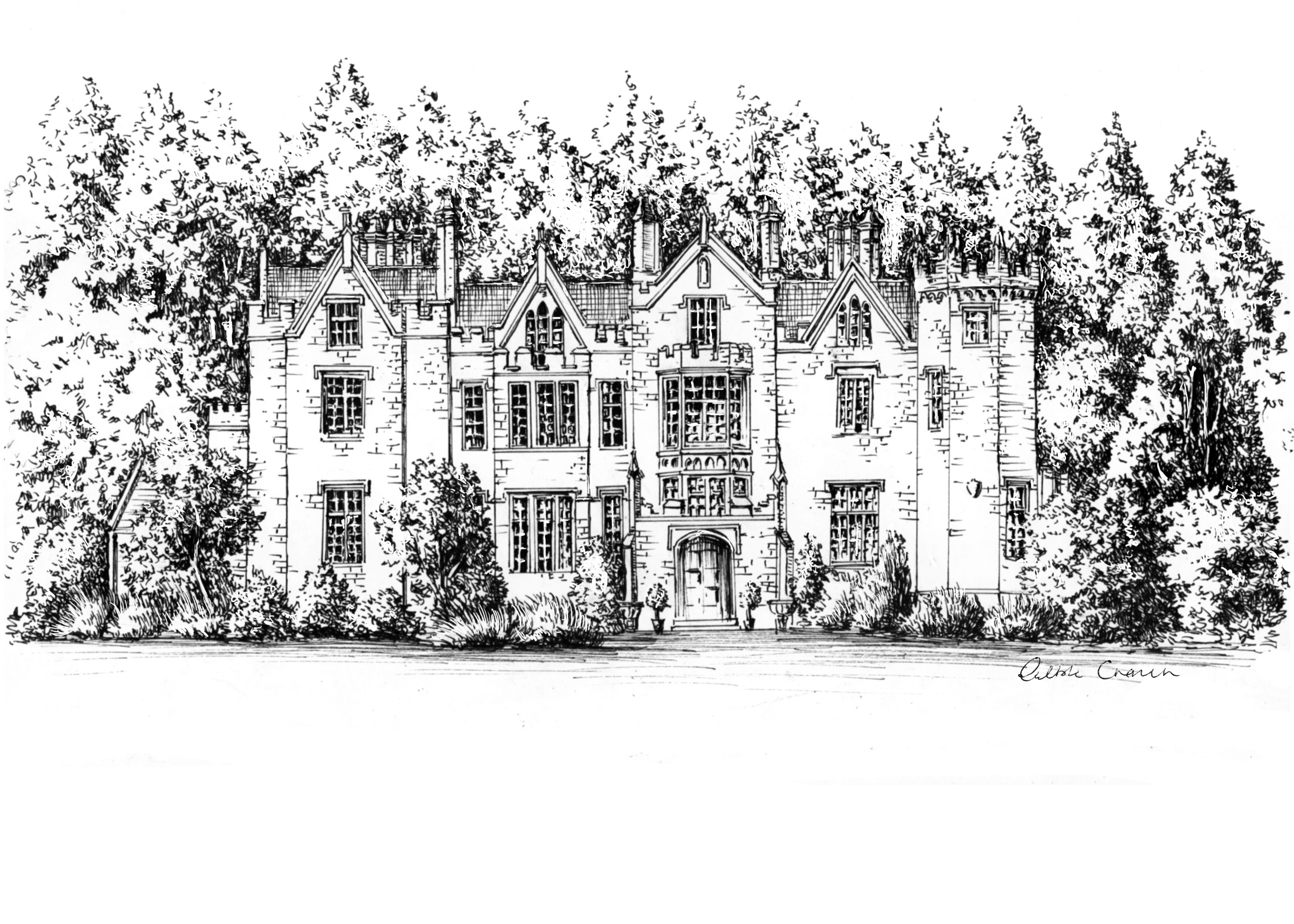 Kinnitty Castle Ink Venue Print