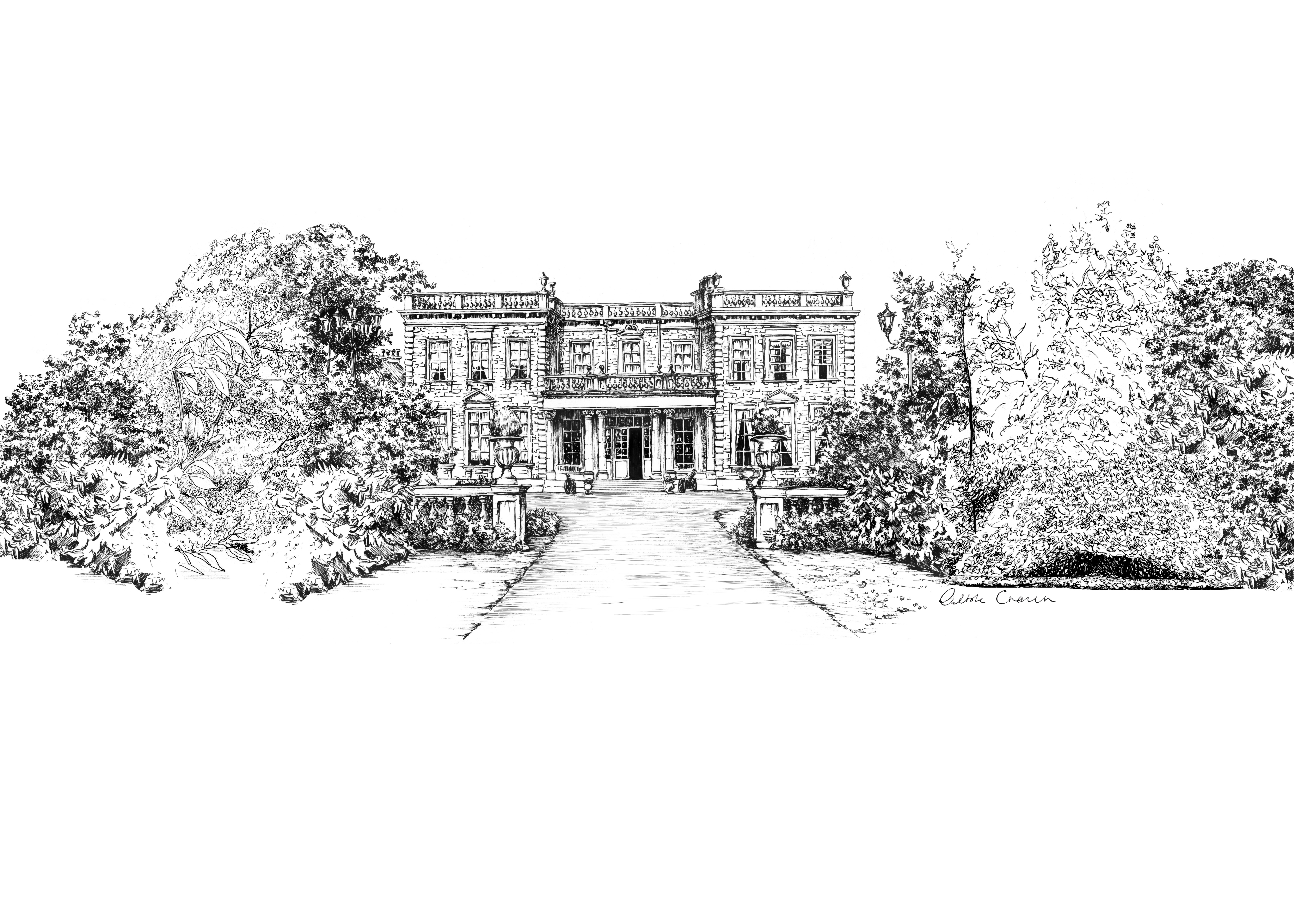 Palmerstown House Ink Venue Print