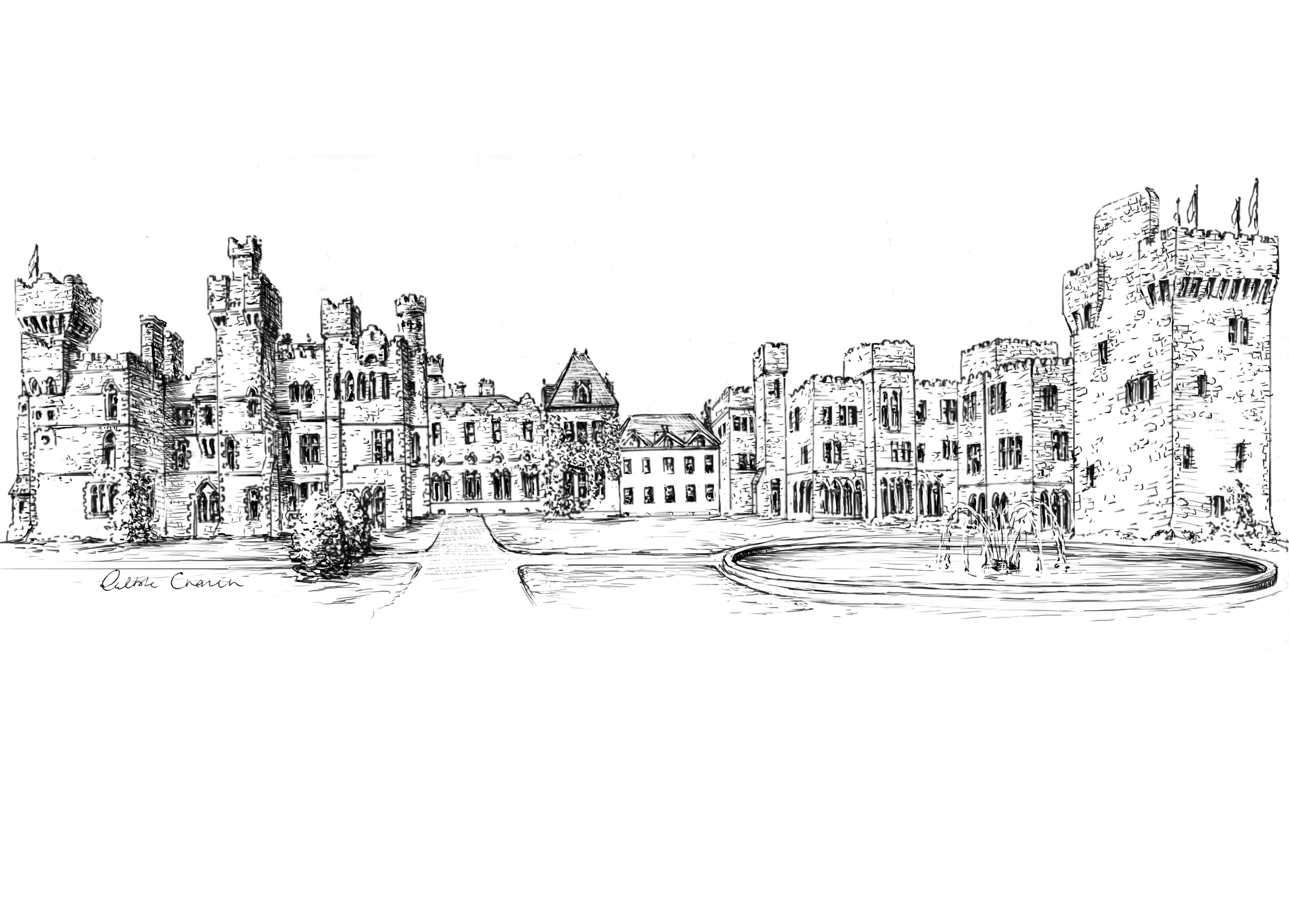 Ashford Castle Ink Venue Print