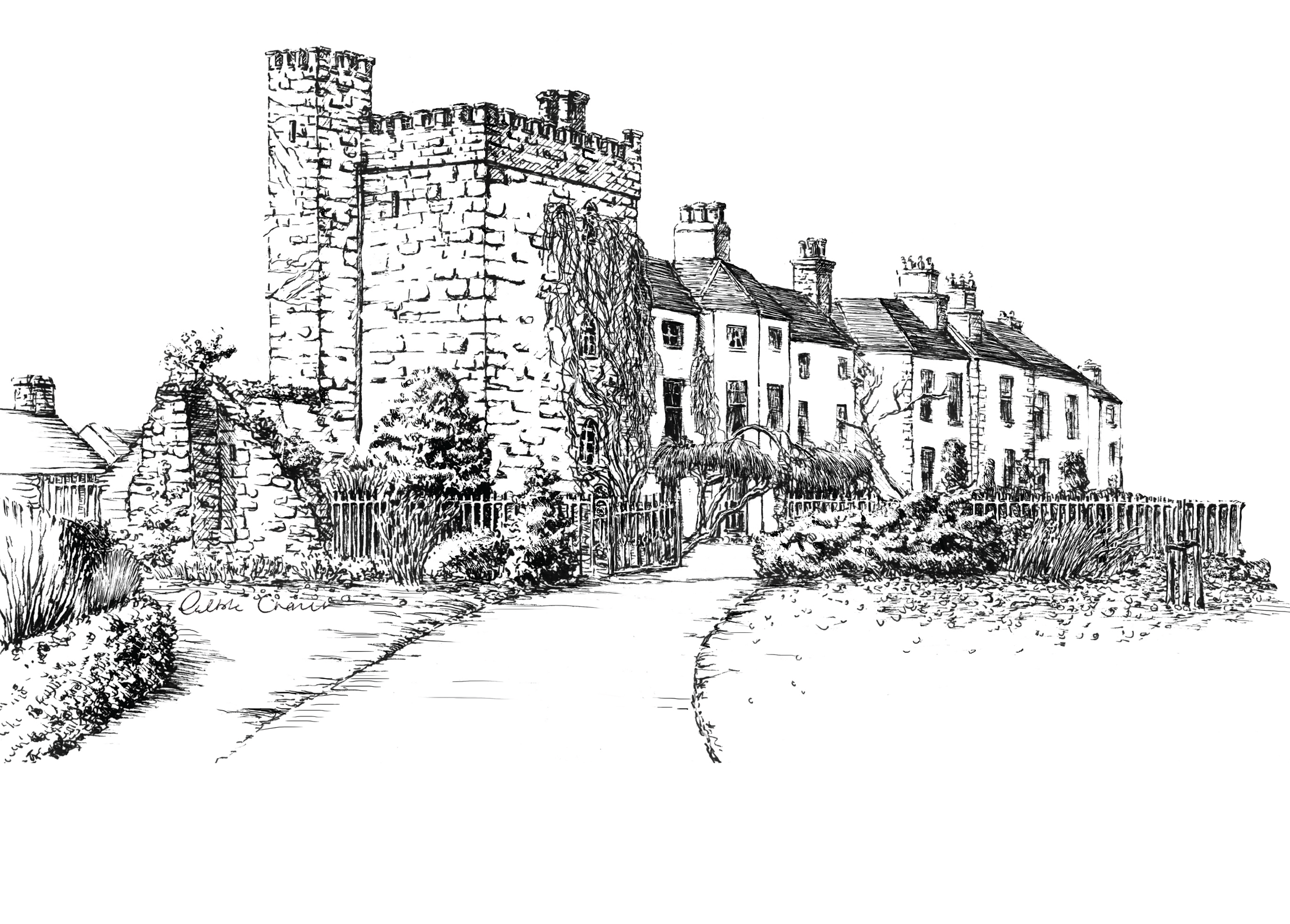 Barberstown Castle Ink Venue Print