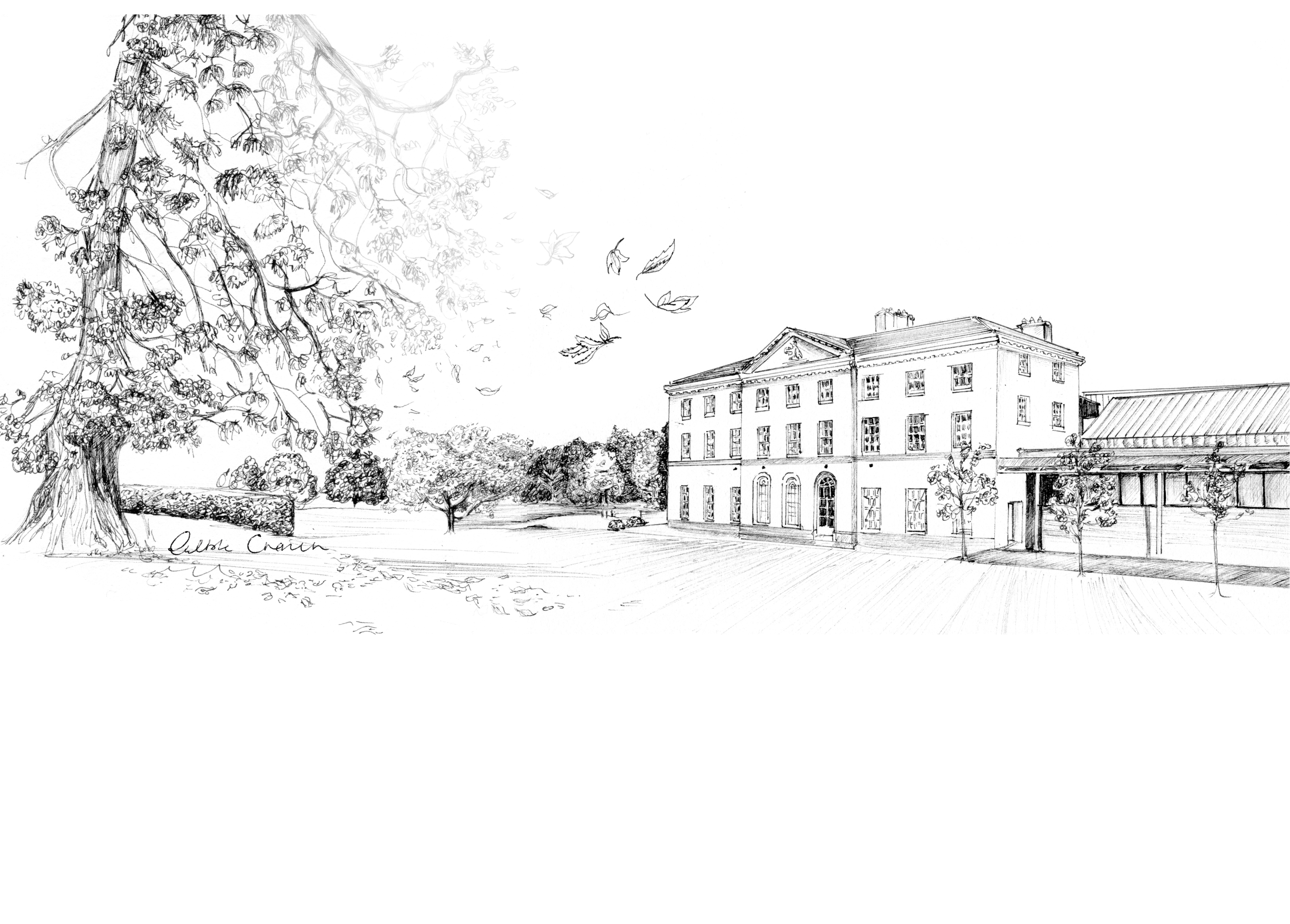 Farnham House Ink Venue Print