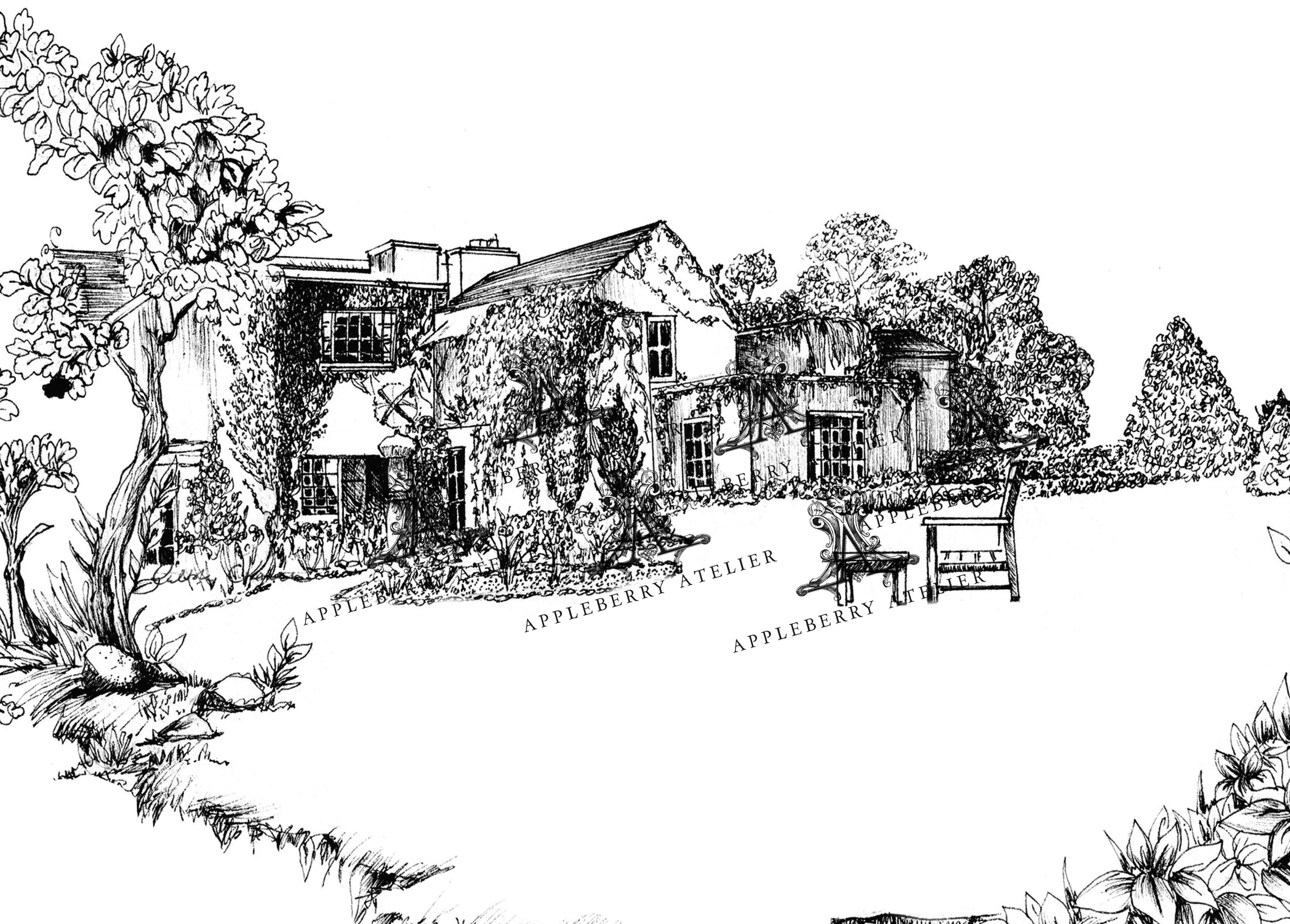 Gregan Castle Ink Venue Print