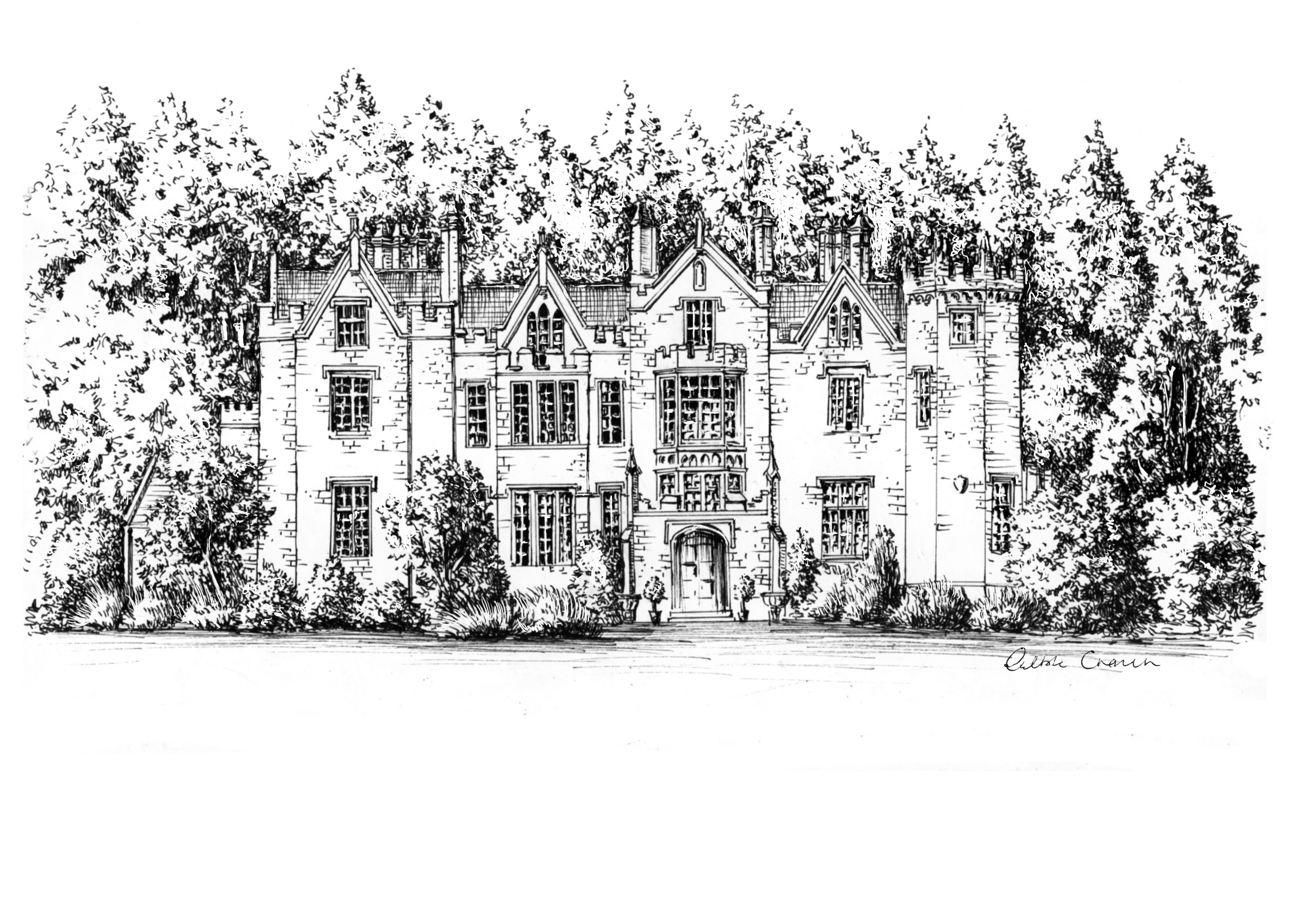 Kinnitty Castle Ink Venue Print