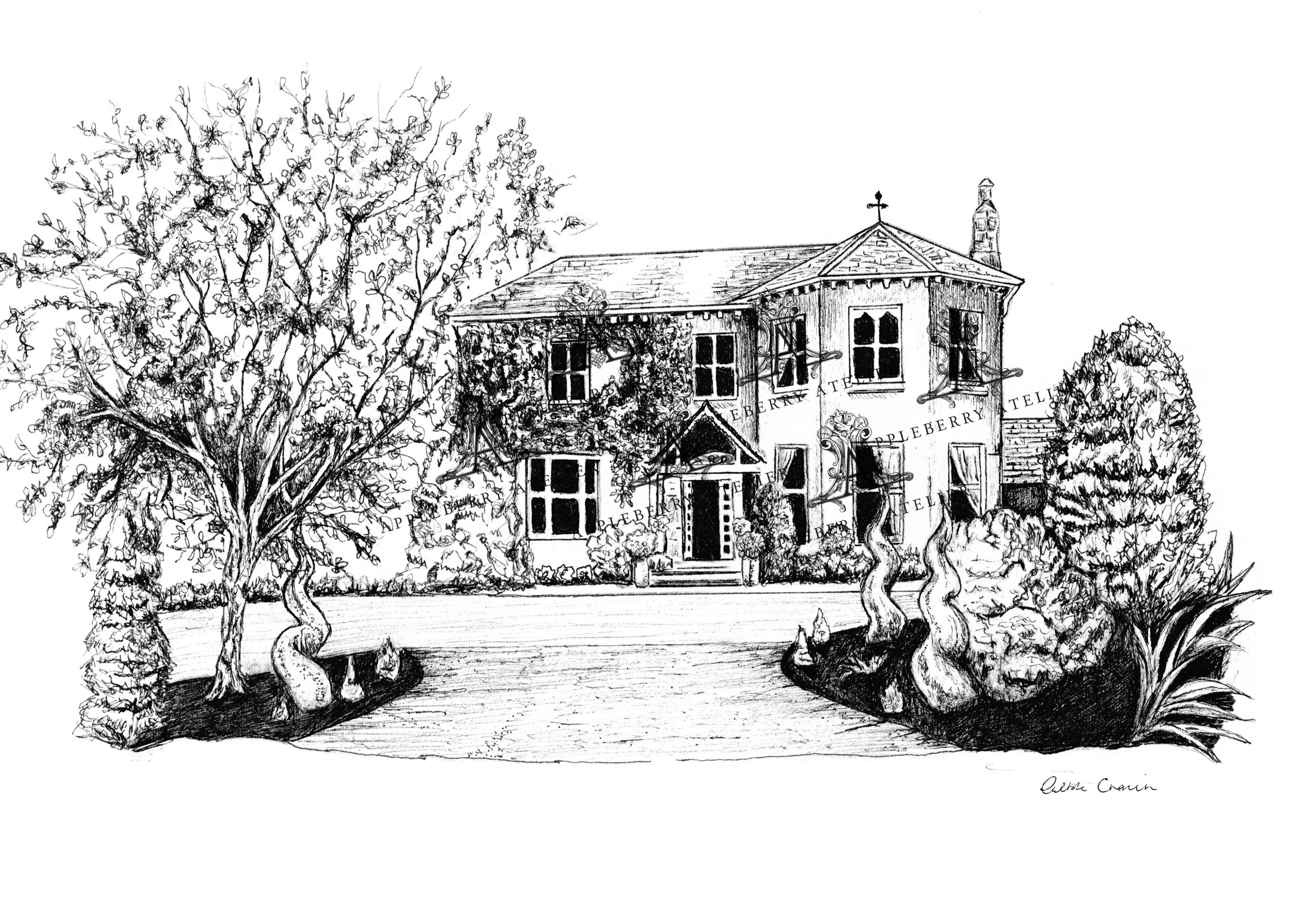 Summerhill House Ink Venue Print