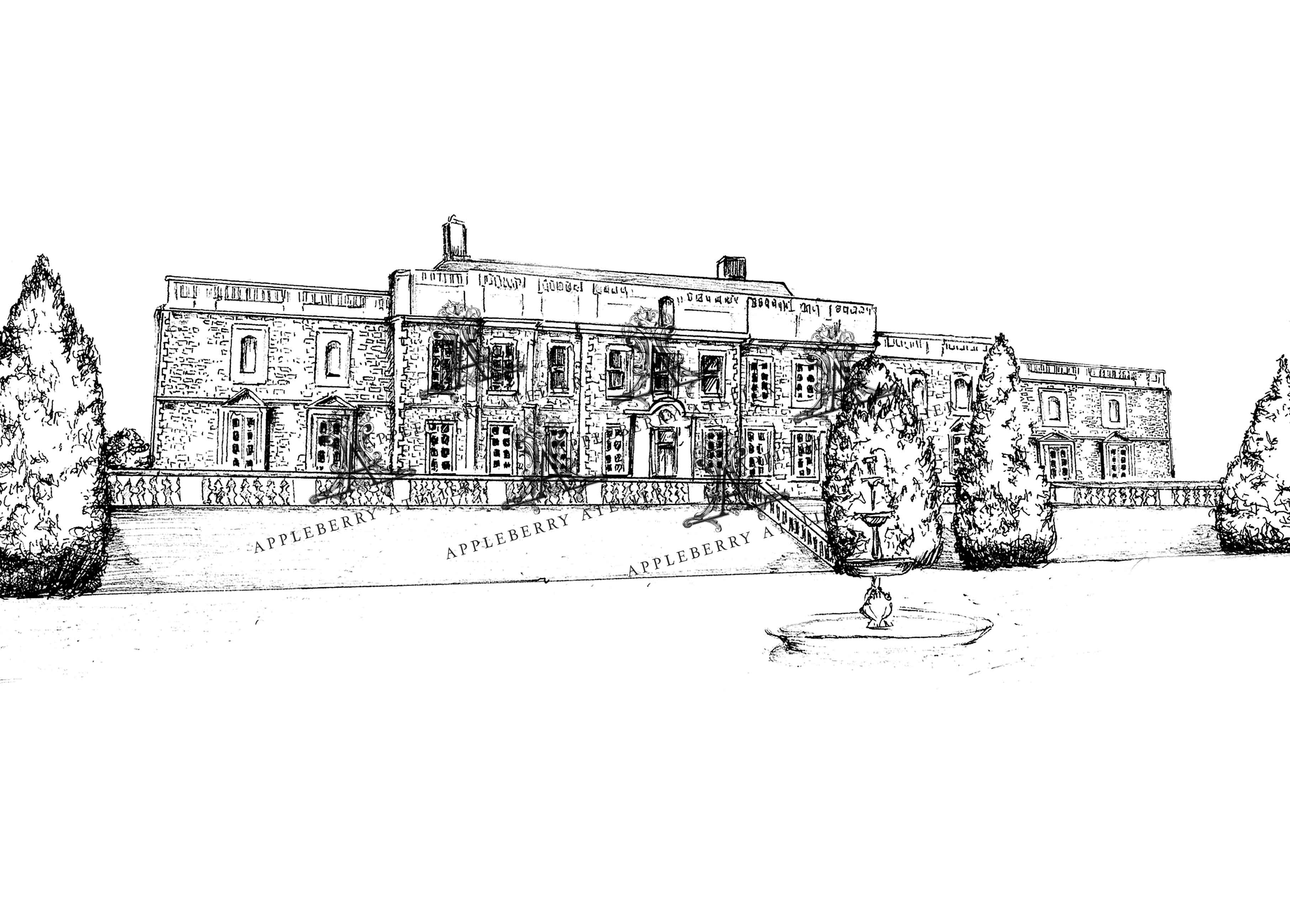 Gloster House Ink Venue Print