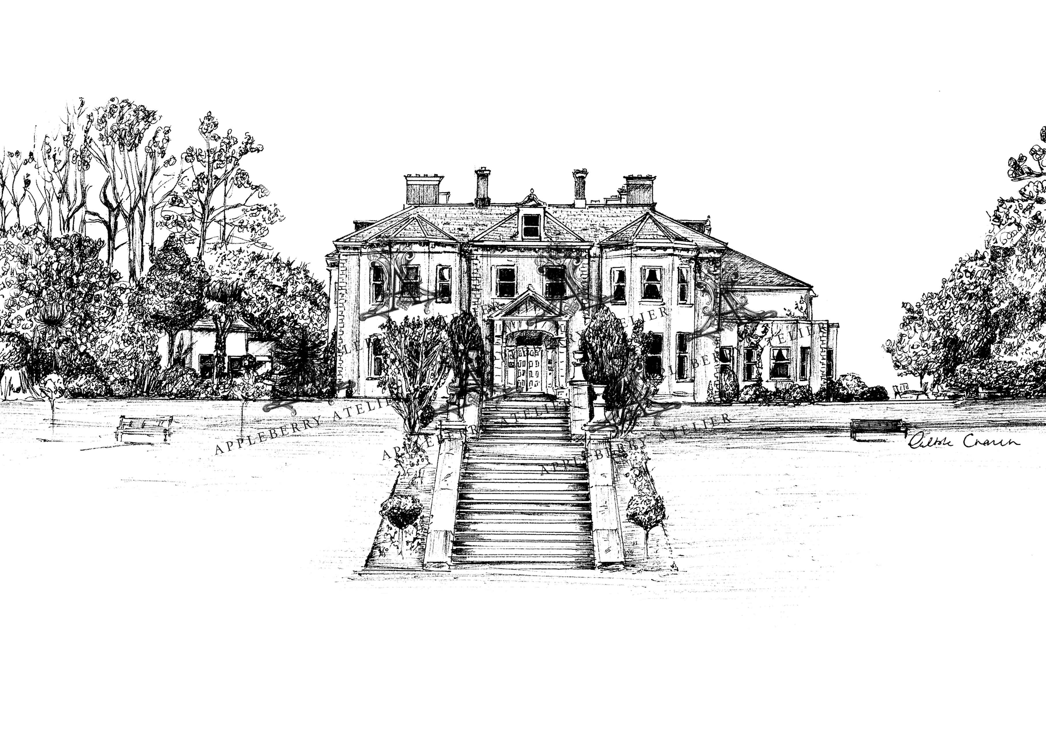 Tinakilly House Ink Venue Print