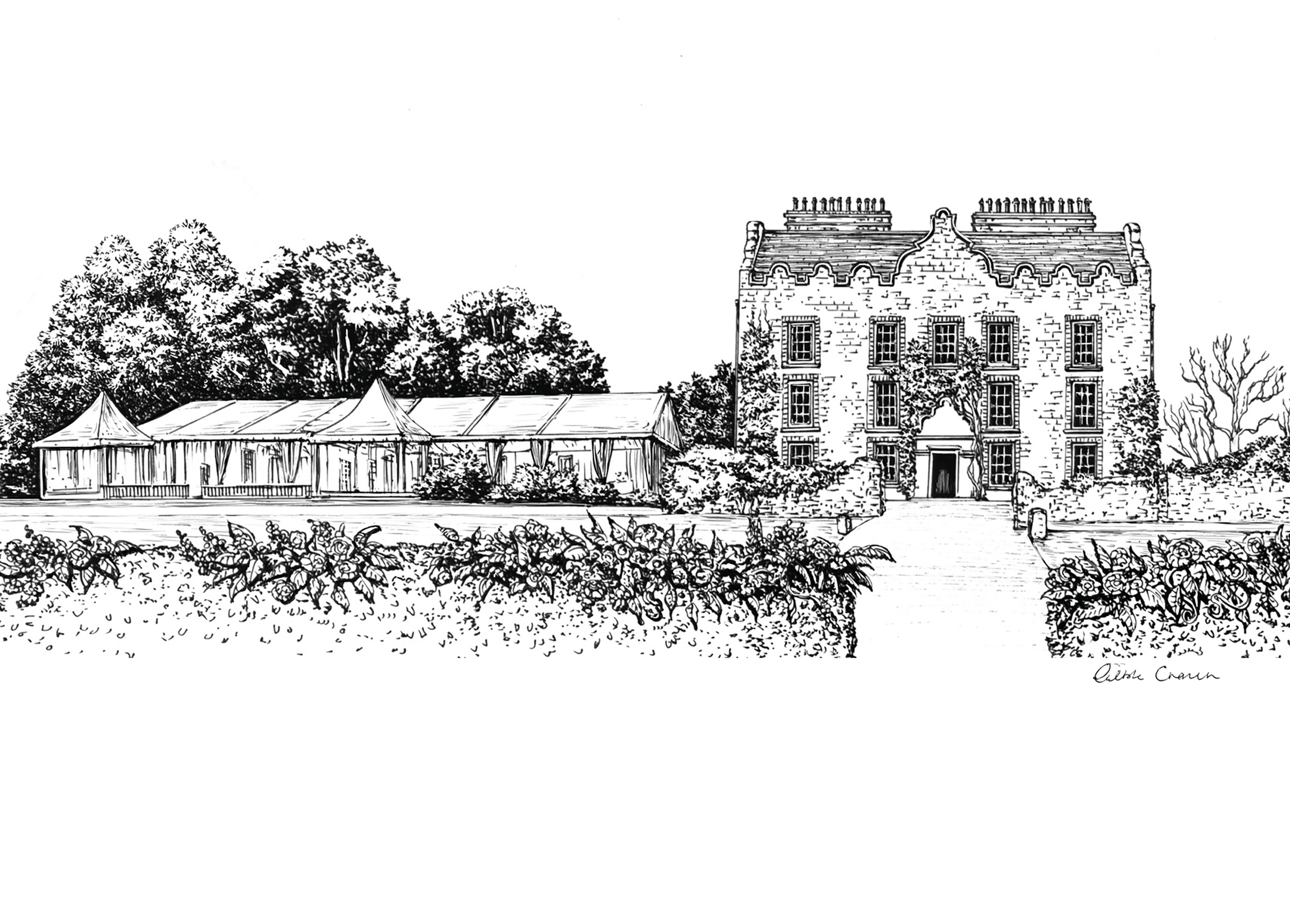 Galgorm Castle Golf Club Ink Venue Print
