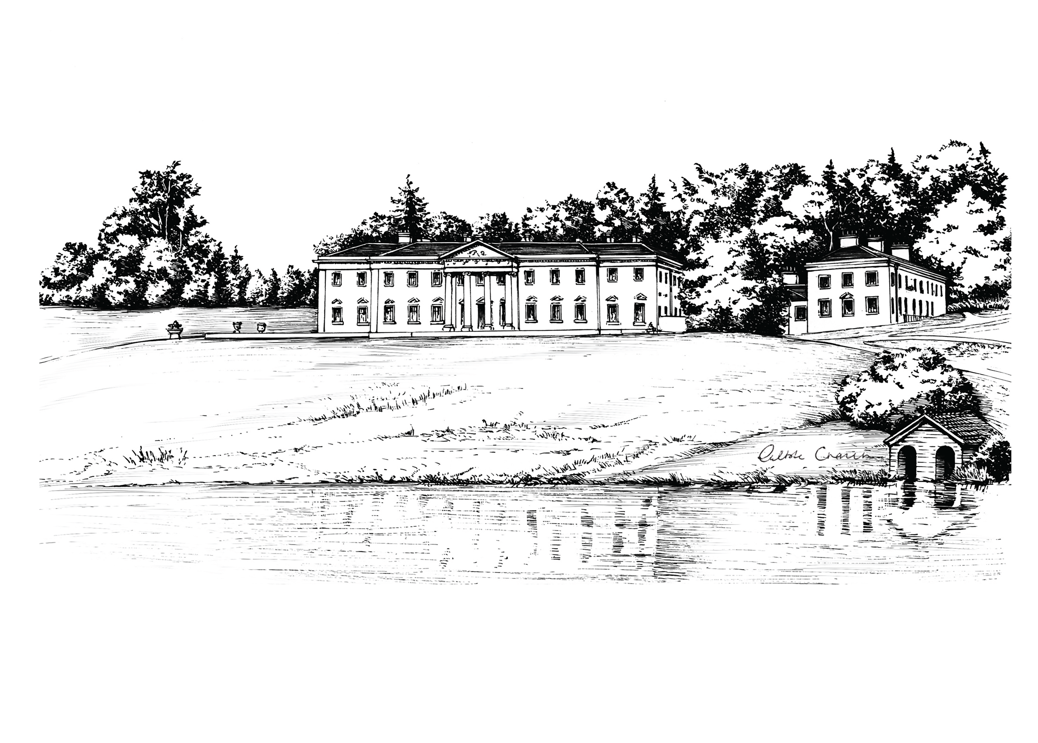 Ballyfin Demesne Ink Venue Print