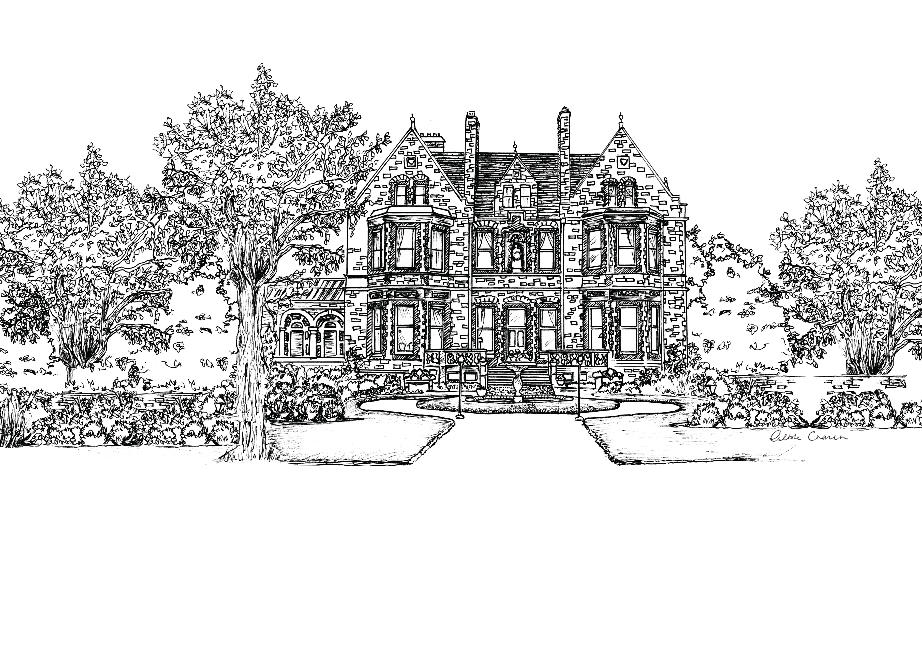 Castle Leslie Estate Ink Venue Print