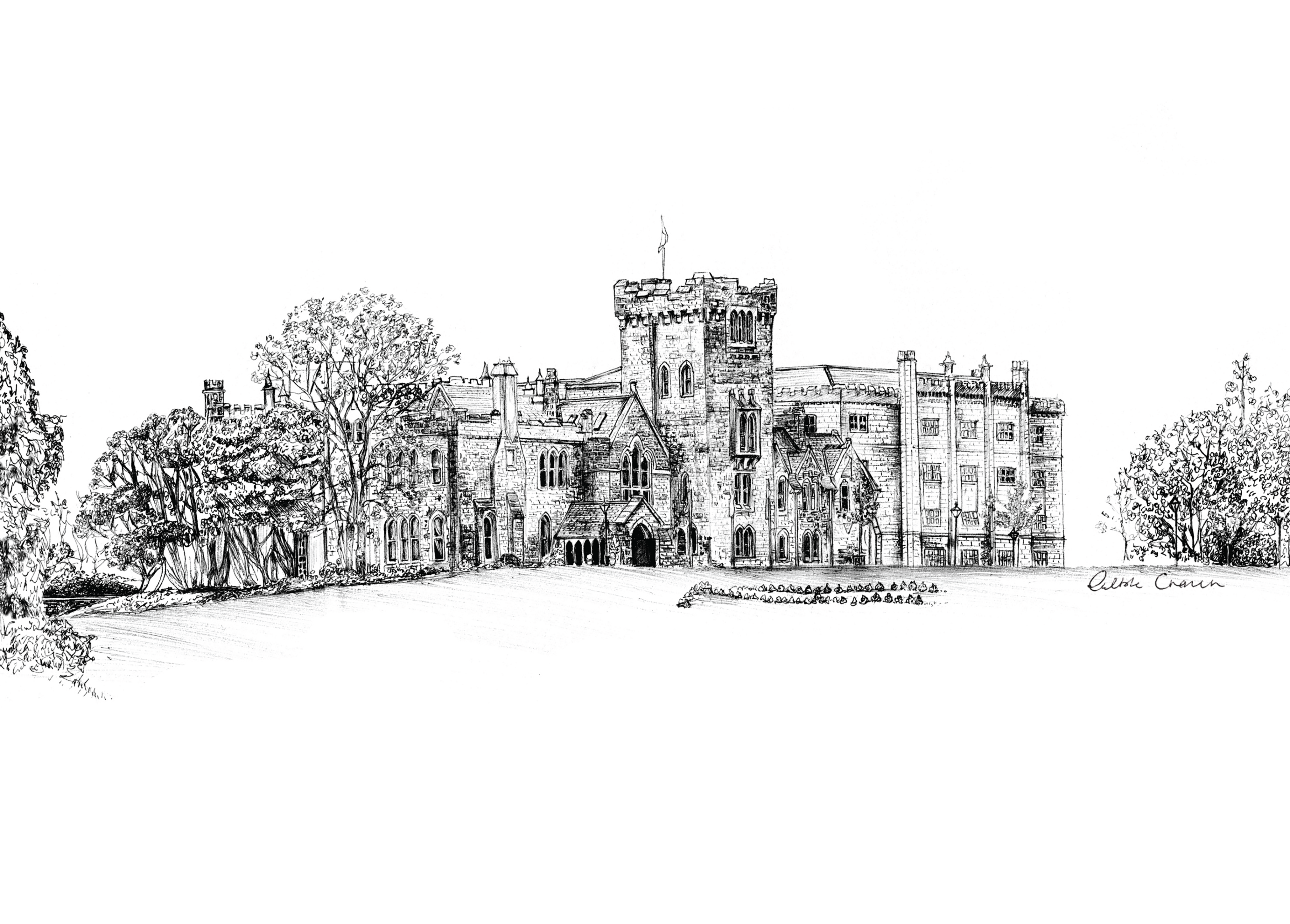 Kilronan Castle Ink Venue Print
