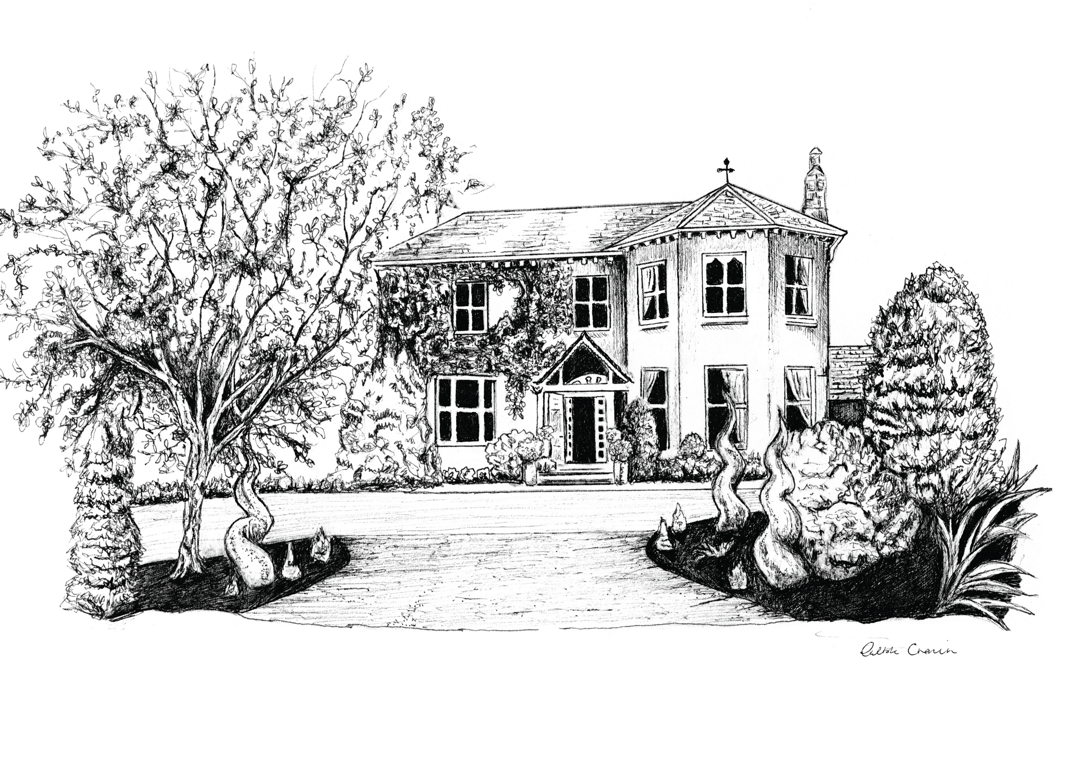 Summerhill House Ink Venue Print