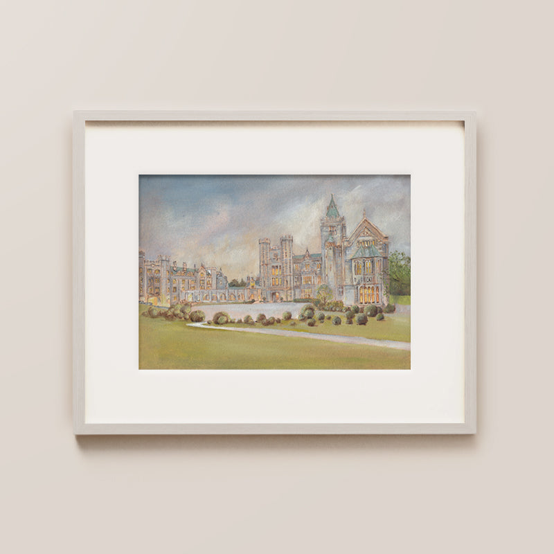 Adare Manor Ireland In Oil Painting, Artwork Print