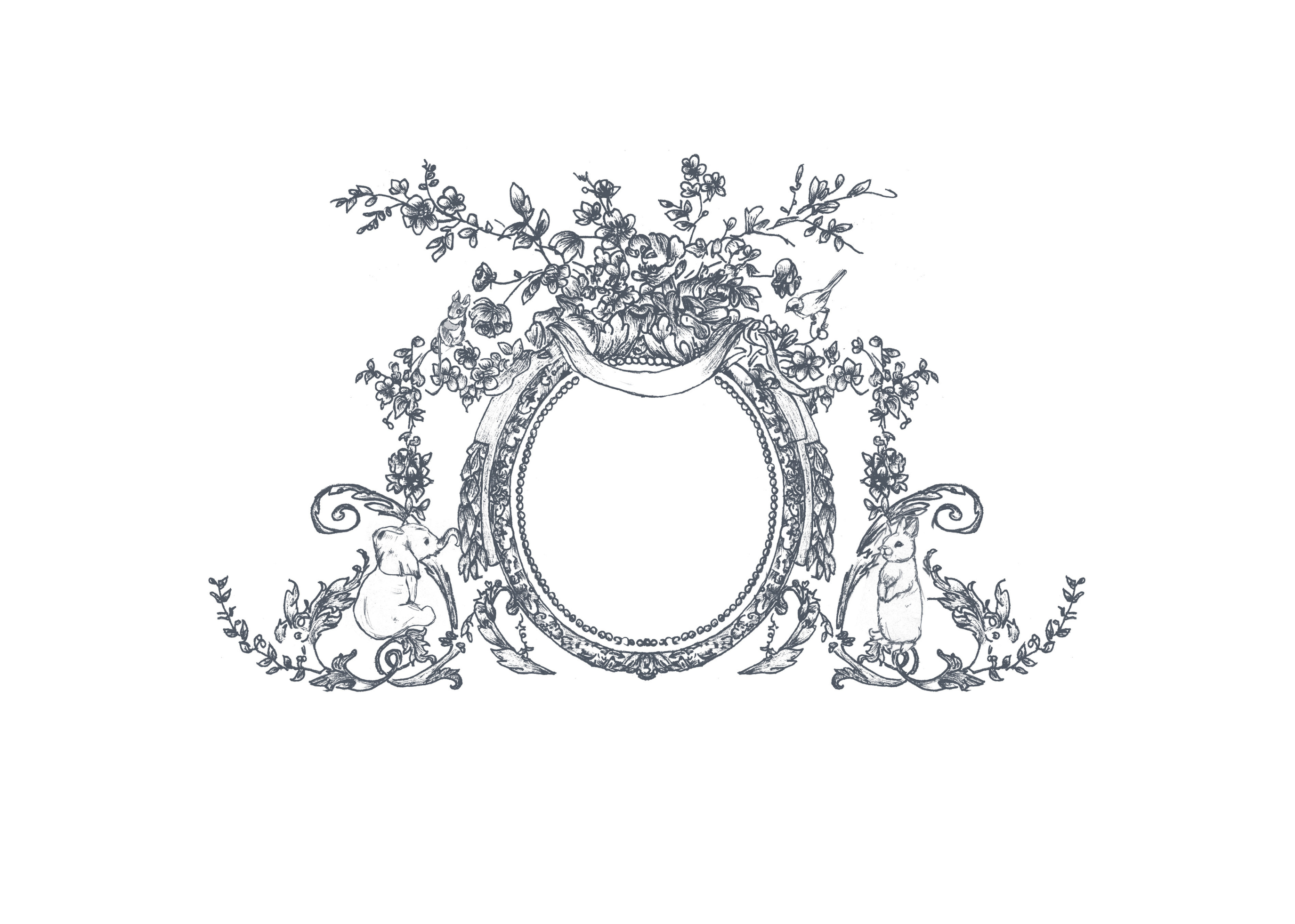 Classic Blue Crest Nursery Prints