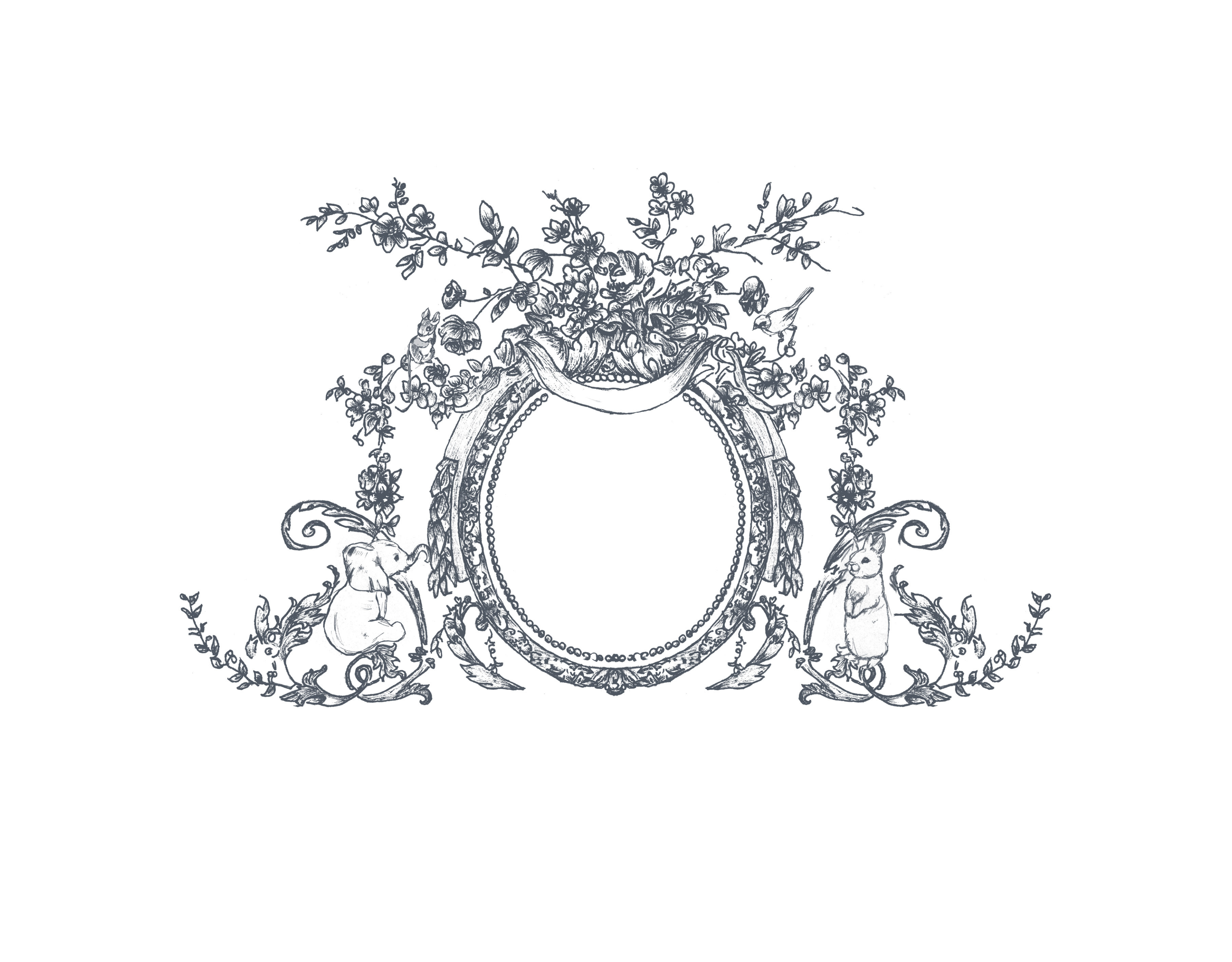 Classic Blue Crest Nursery Prints