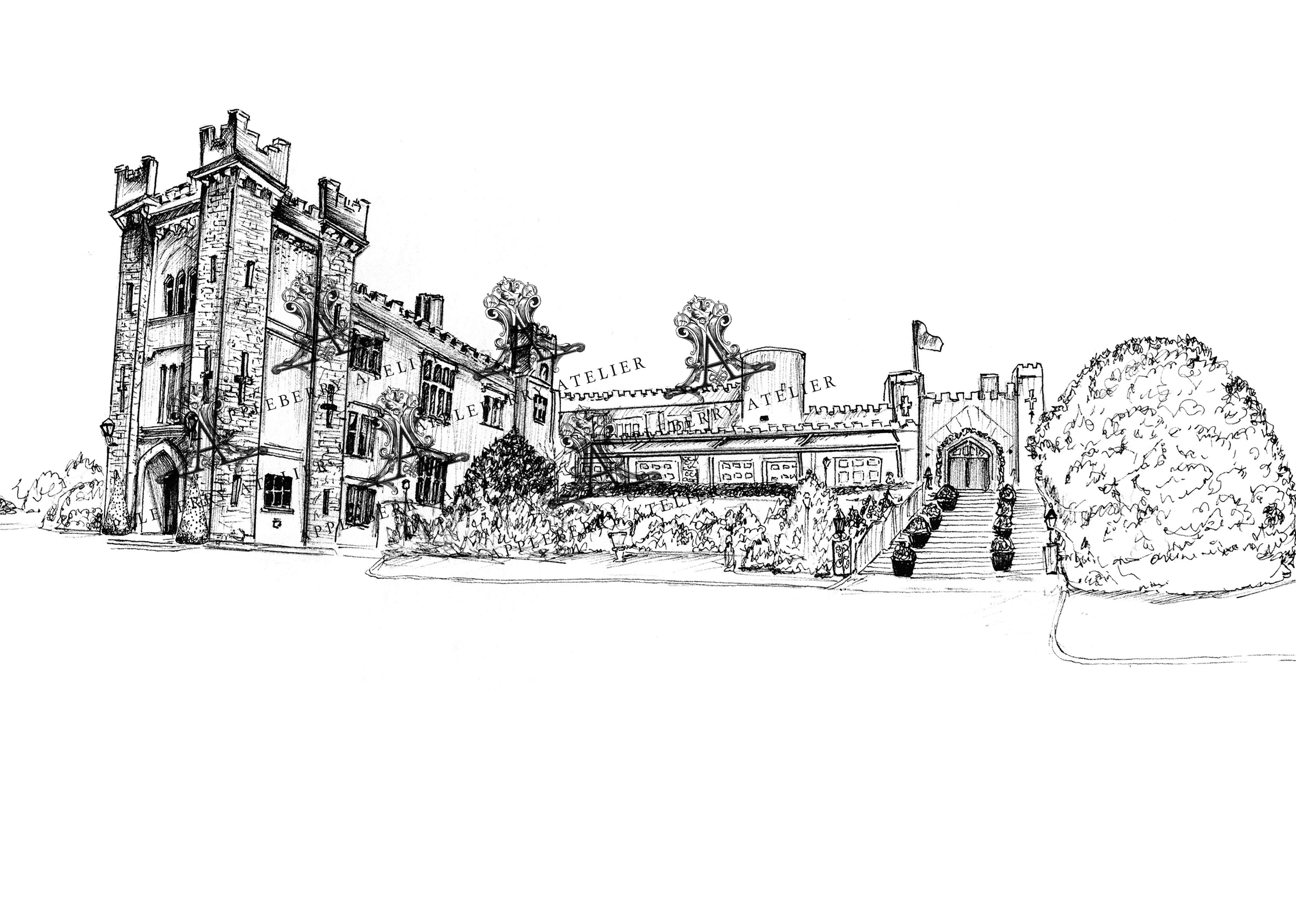 Cabra Castle Ink Venue Print