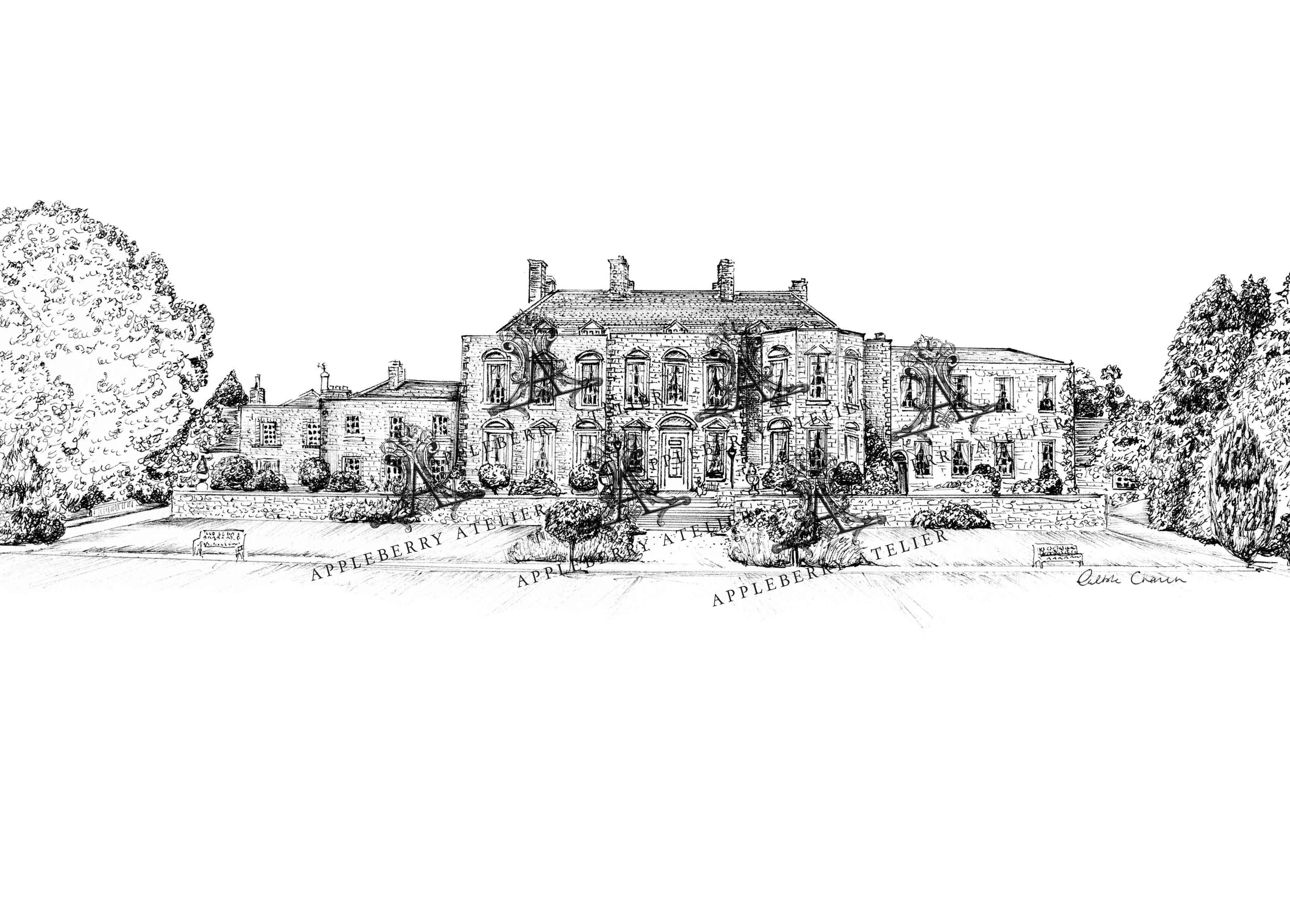 Castle Durrow Ink Venue Print