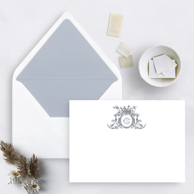 Classic Blue Crest Notelet
