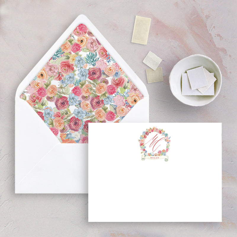 Floral Wreath Notelet
