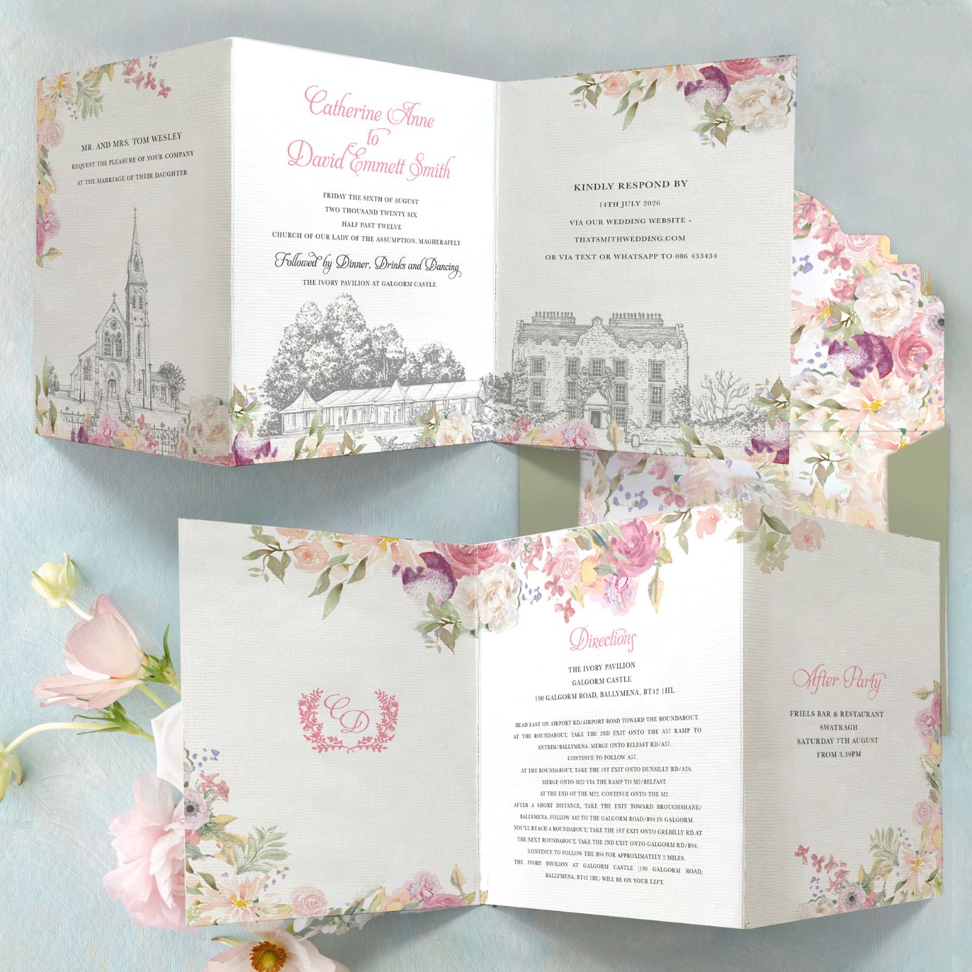 Floral Trifold