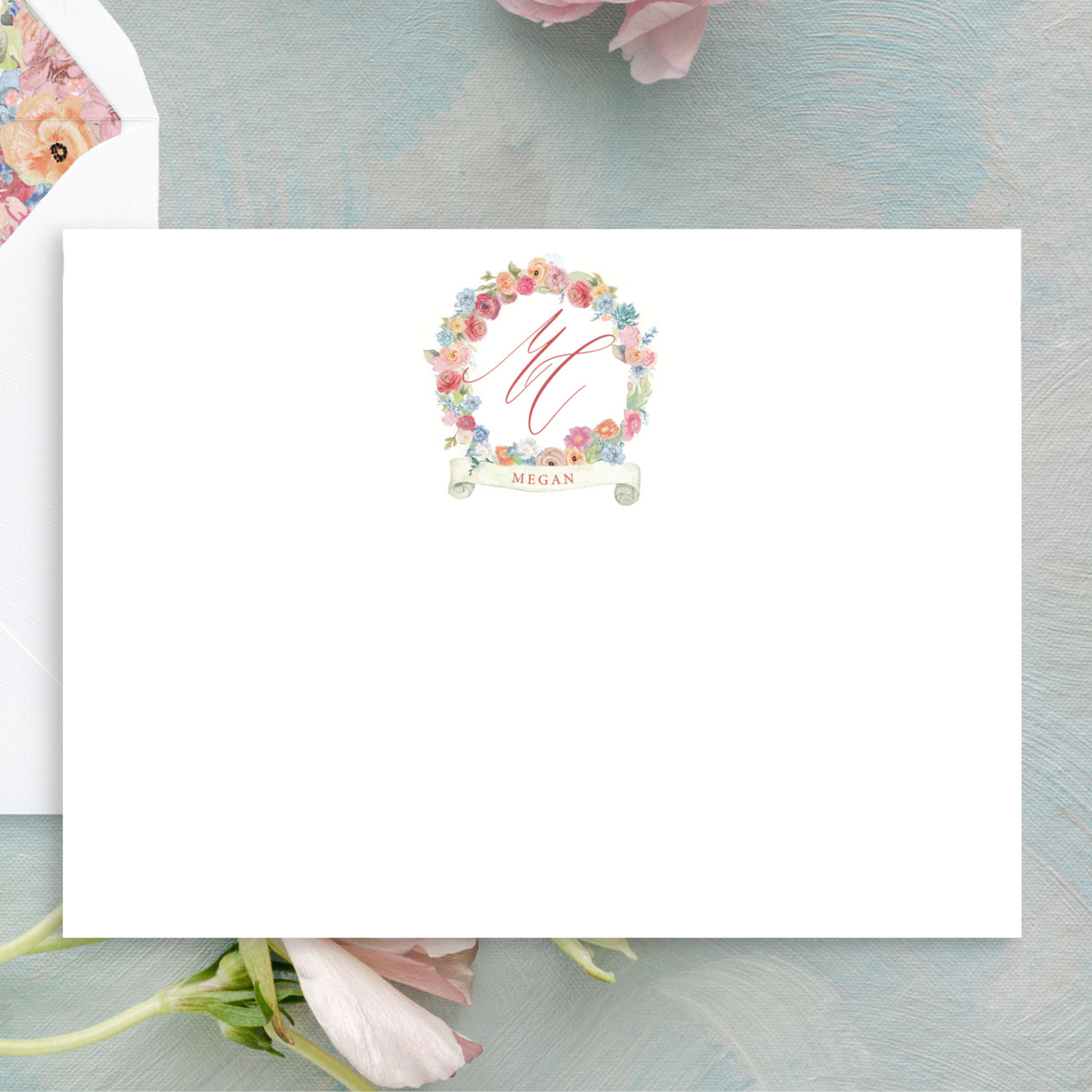 Floral Wreath Kids Notelets