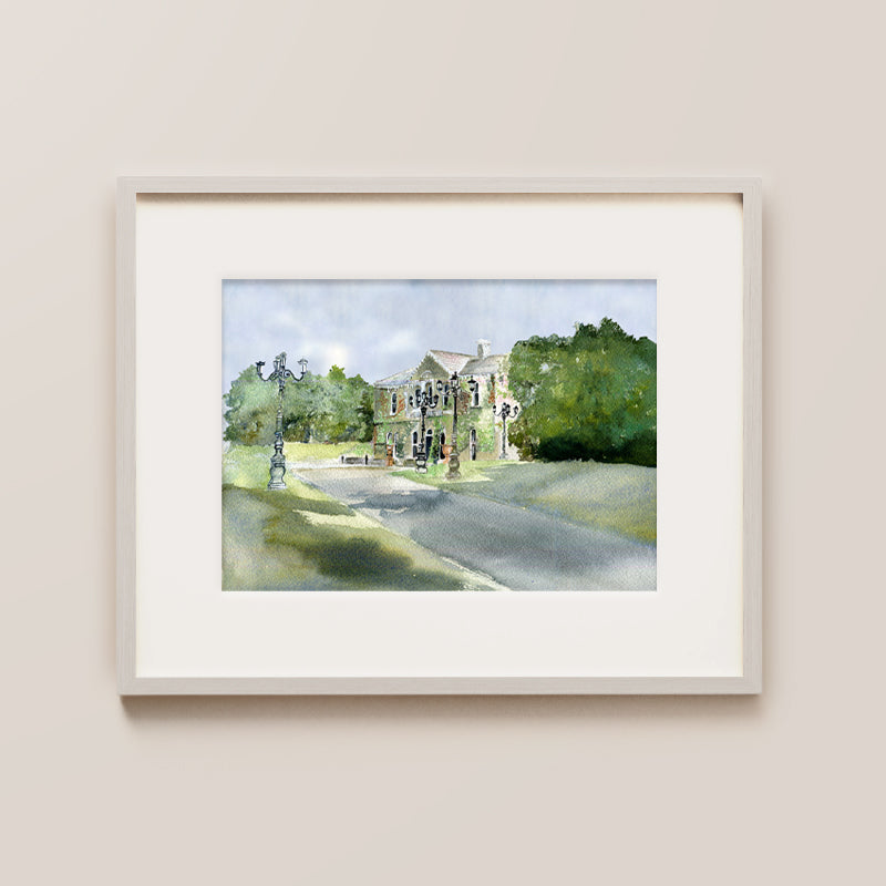 Lyrath Estate Kilkenny, Irish Watercolour Painting, Gift For Birthdays, Weddings & Anniversaries Including Couples Names And Wedding Date