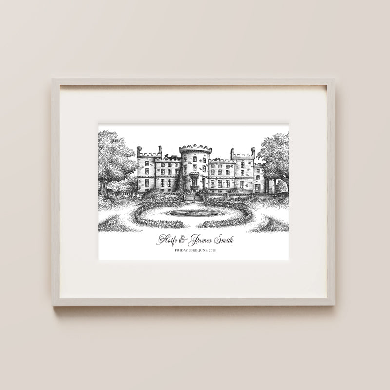 Markree Castle Hotel, Co Sligo, Framed Ink Print