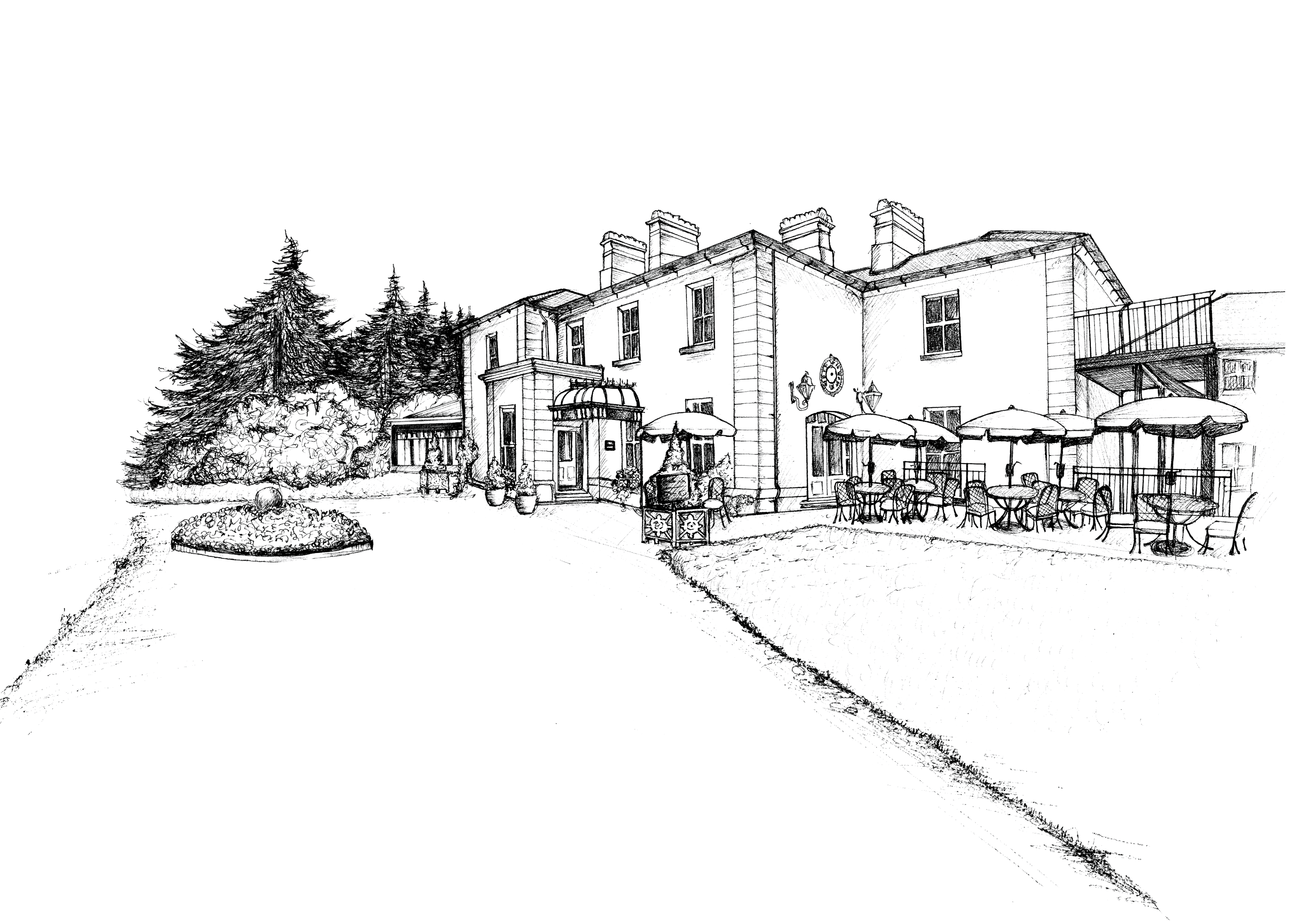 The Lodge at Ashford Ink Venue Print