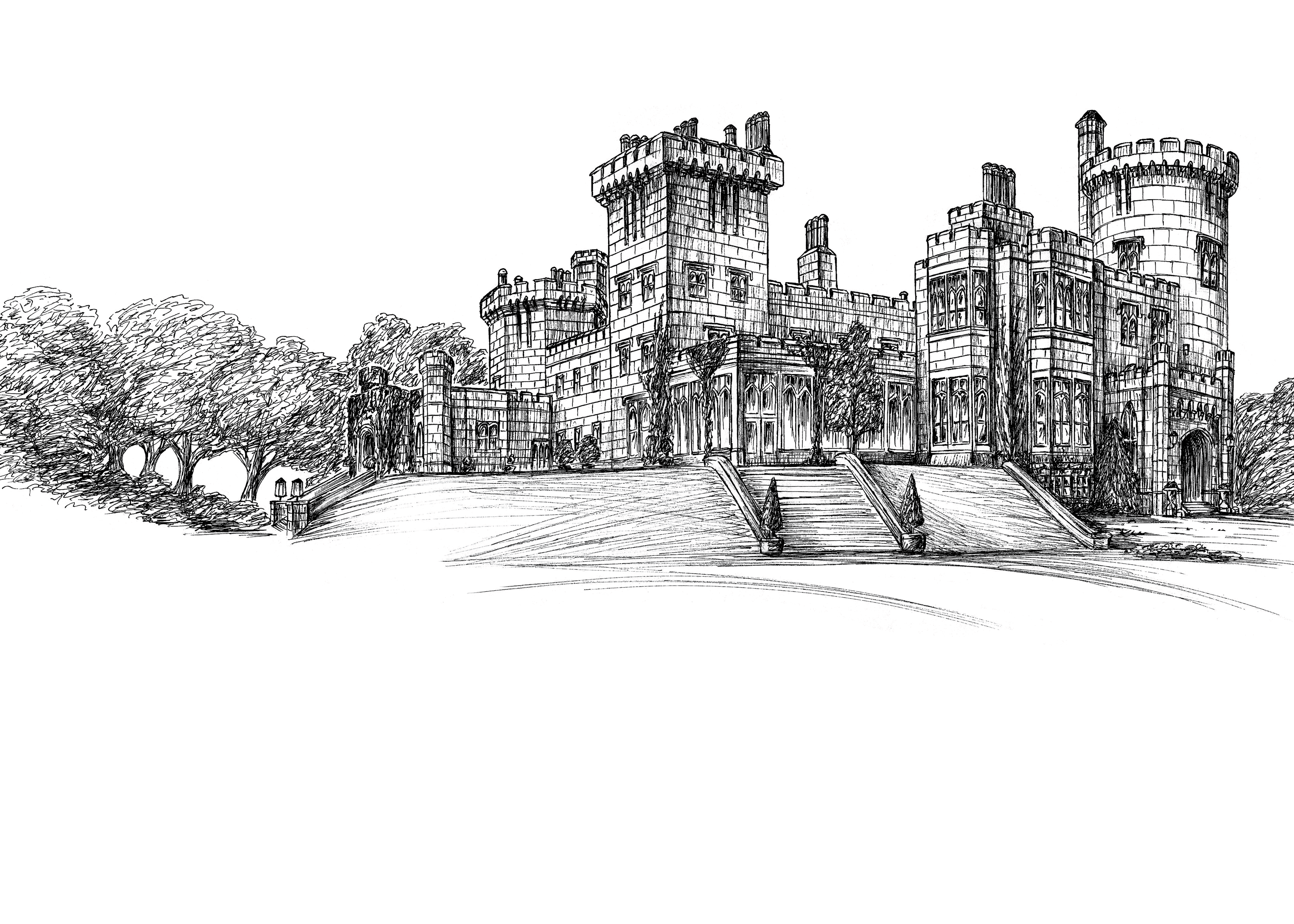 Dromoland Castle Ink Venue Print