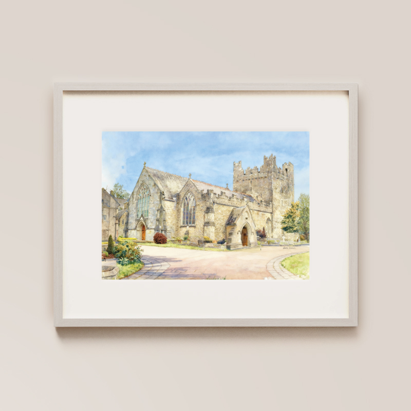 Holy Trinity Abbey Church Adare, County Limerick Painted Venue Print