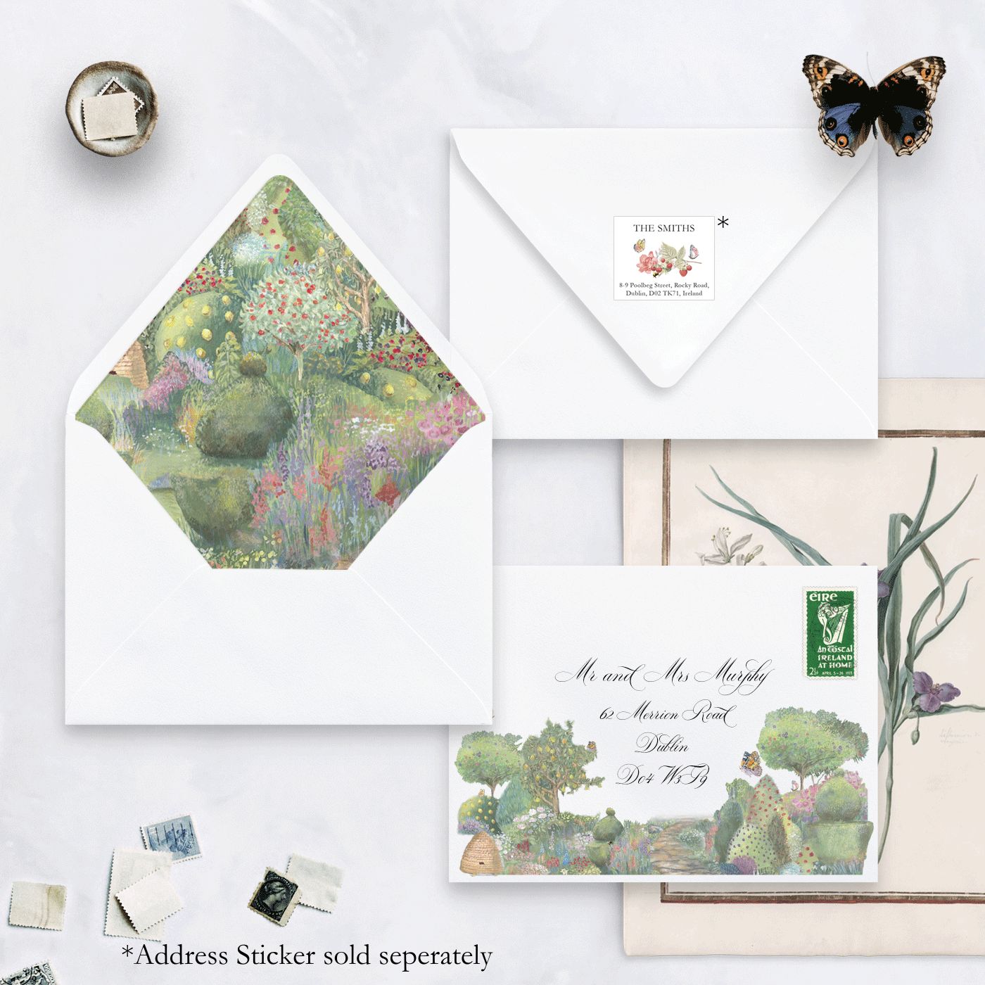 Butterfly Garden Notelets