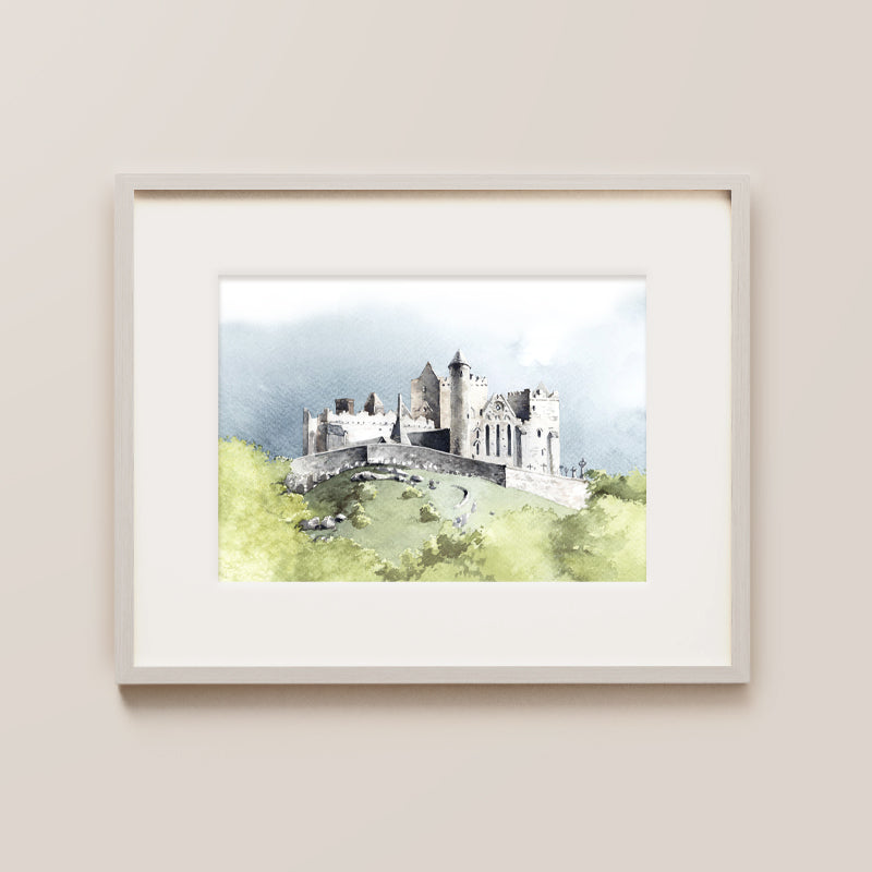 Rock Of Cashel, Tipperary, Ireland Watercolor Painting, Keepsake Or Gift