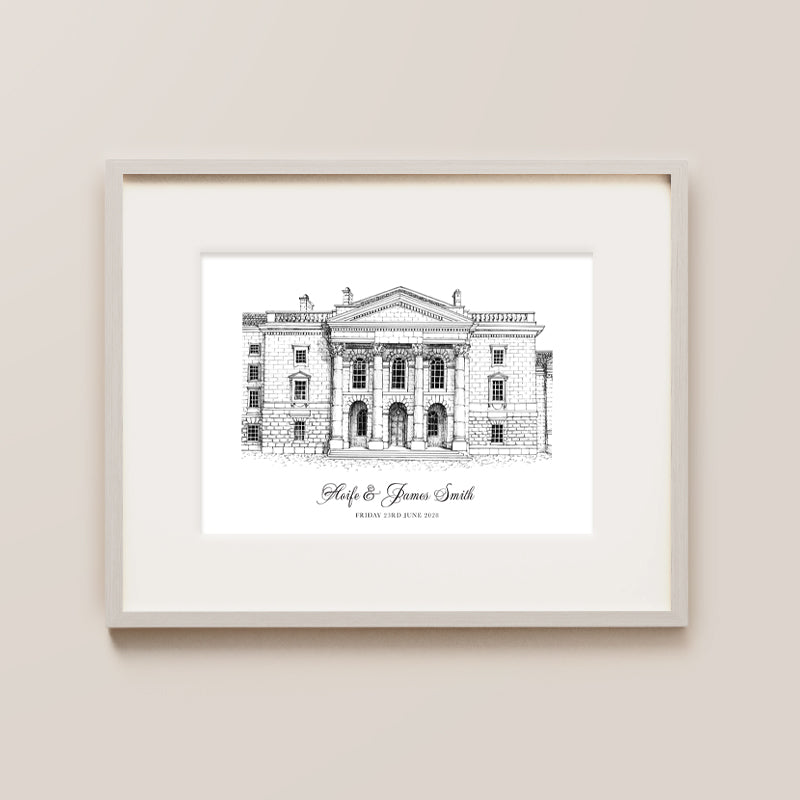 Trinity College Dublin, Irish Holiday Keepsake, With Date Of Visit Or Wedding, Anniversary, Birthday Gift Including Name Of Couple And Date