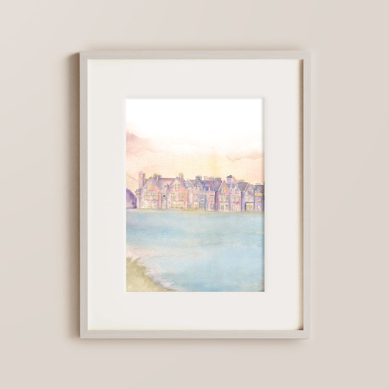 Trump International Golf Links & Hotel Doonbeg Ireland, Watercolor Painting, Wedding, Birthday, Anniversary Gift Or Keepsake Include Names And Dates