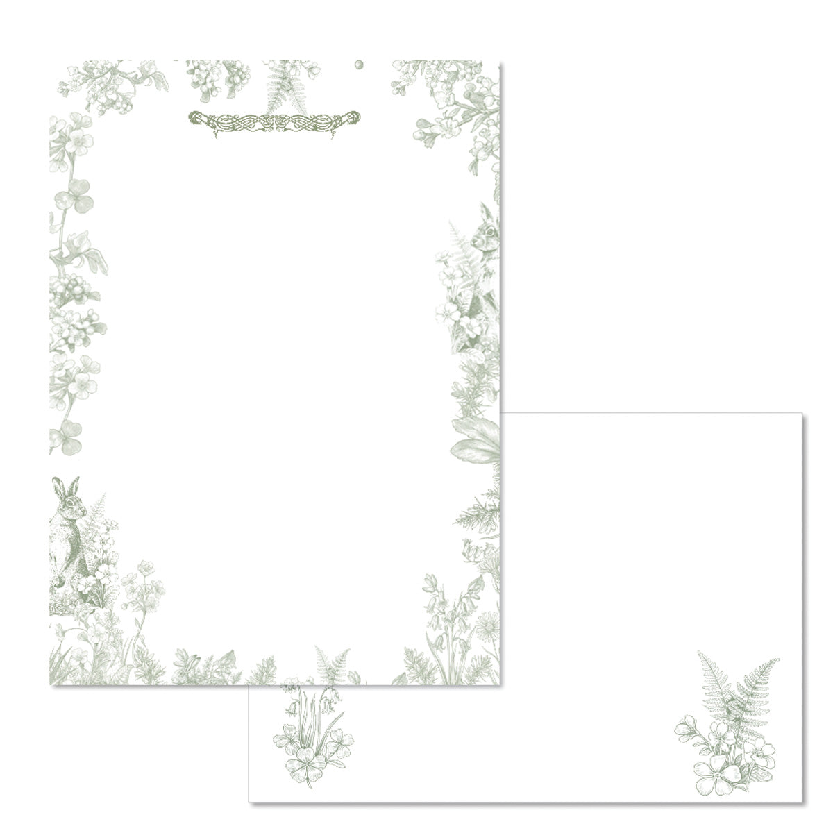 Floral border design on a white background