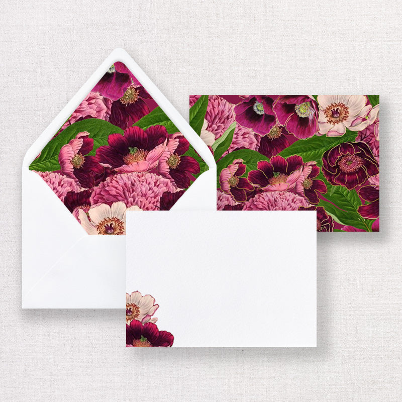 Pink Florals notelet set