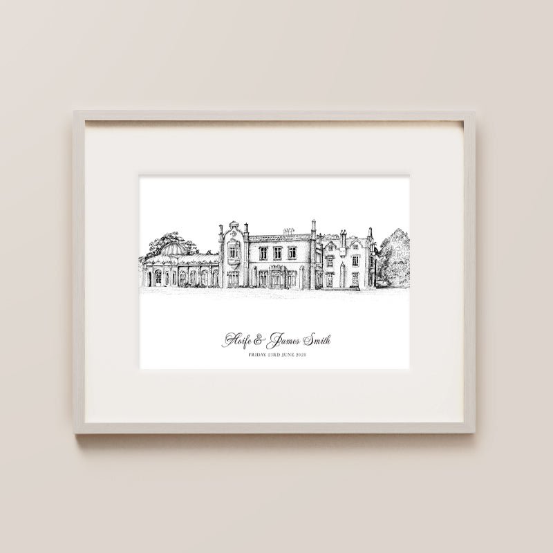 Kilruddery House and Gardens, Bray, Co Wicklow, Art ink print