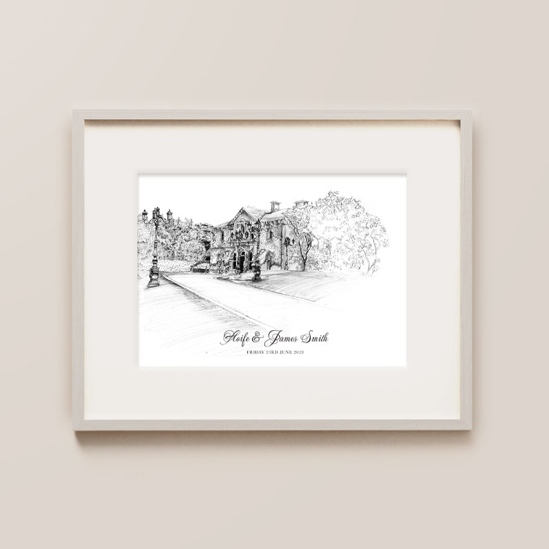 Lyrath Estate Hotel, Kilkenny, Framed Ink Print.