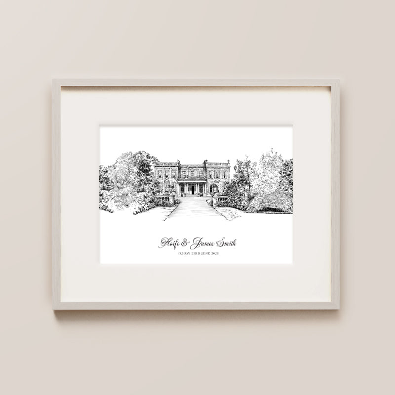 Palmerstown House Estate, Co Kildare, Framed Ink Print