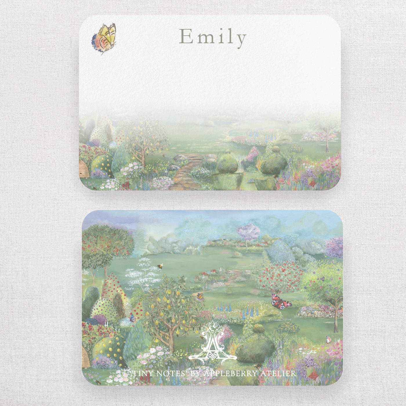 Butterfly Garden Personalised Tiny Notes