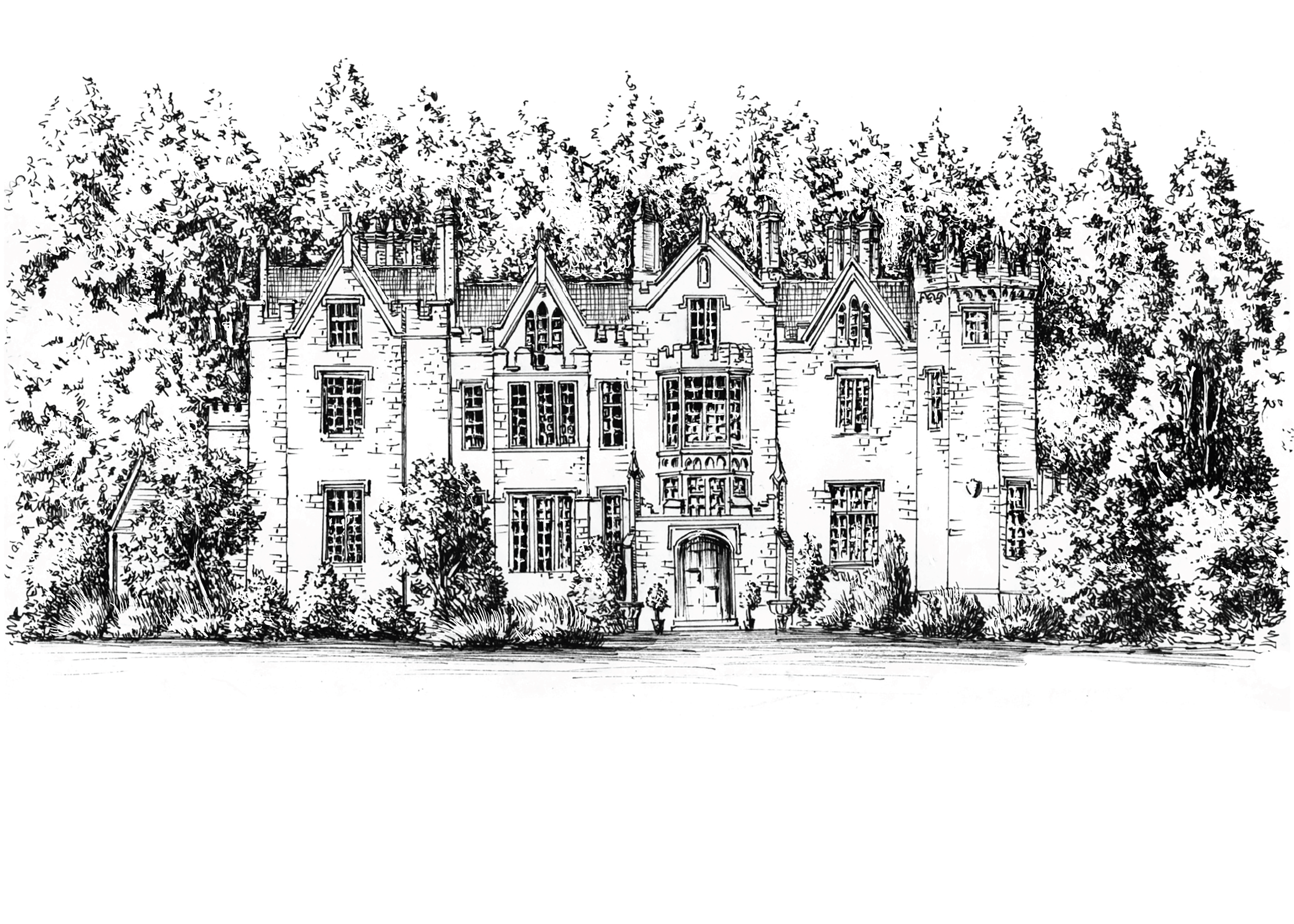 Kinnitty Castle Ink Venue Print