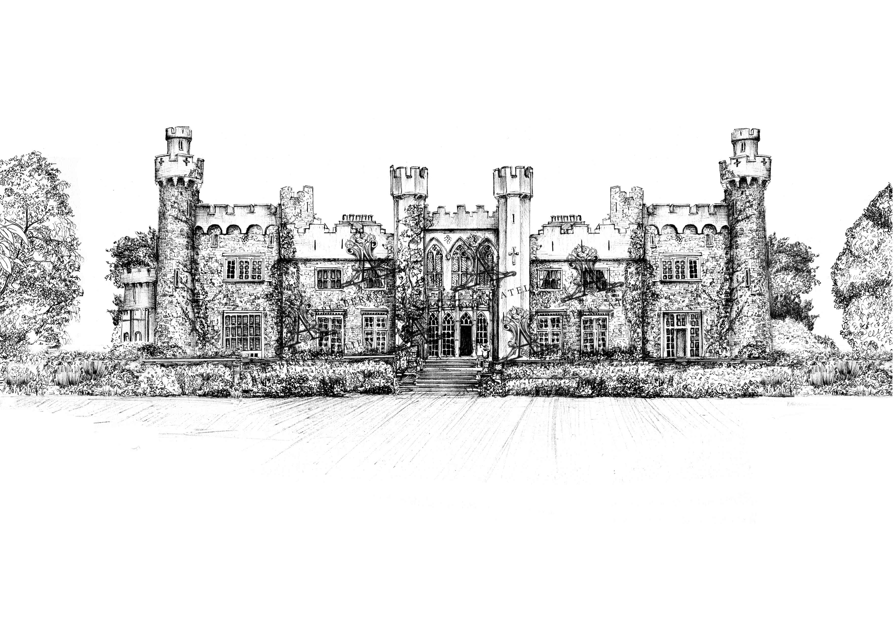 Luttrellstown Castle Ink Venue Print