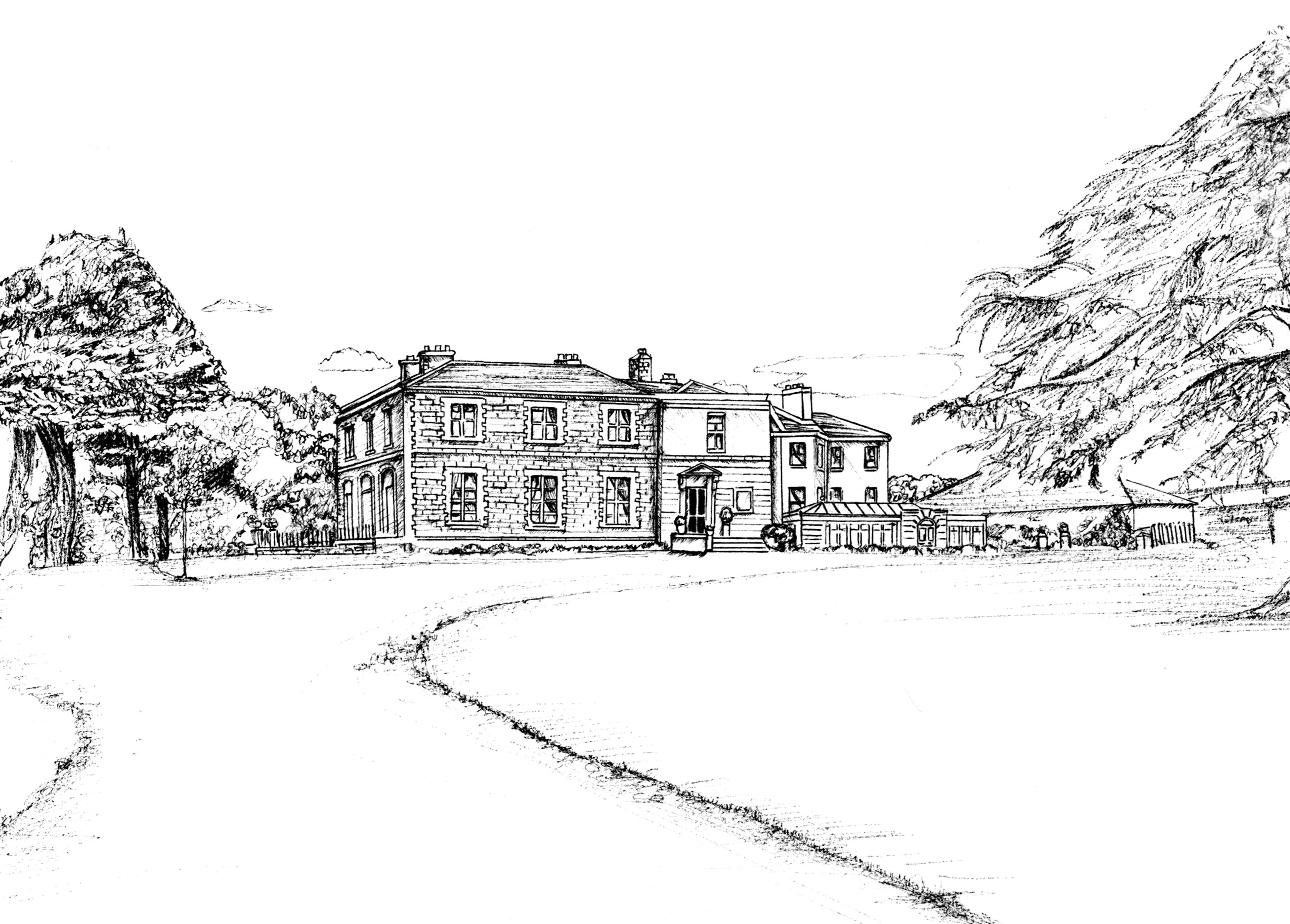 Tankardstown House Ink Venue Print