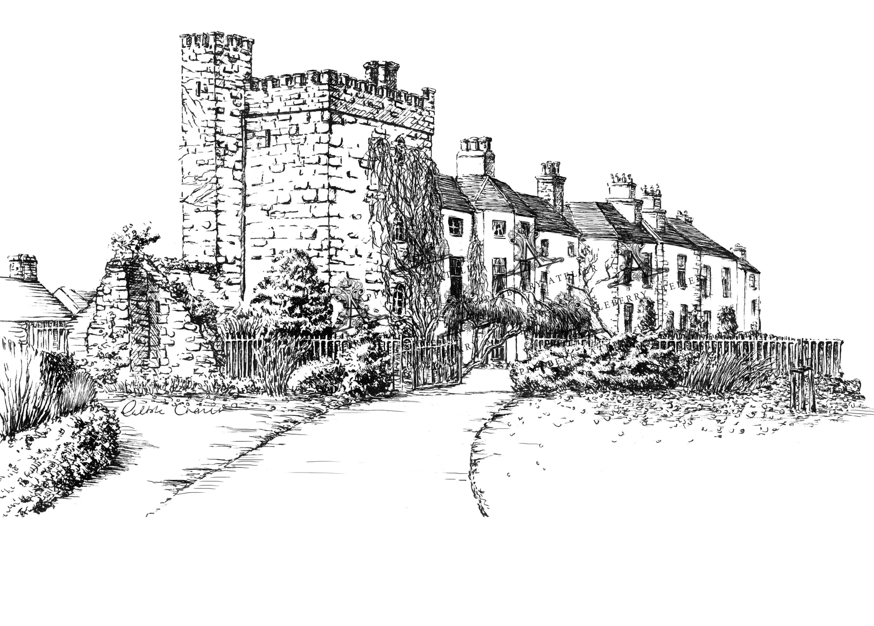 Barberstown Castle Ink Venue Print