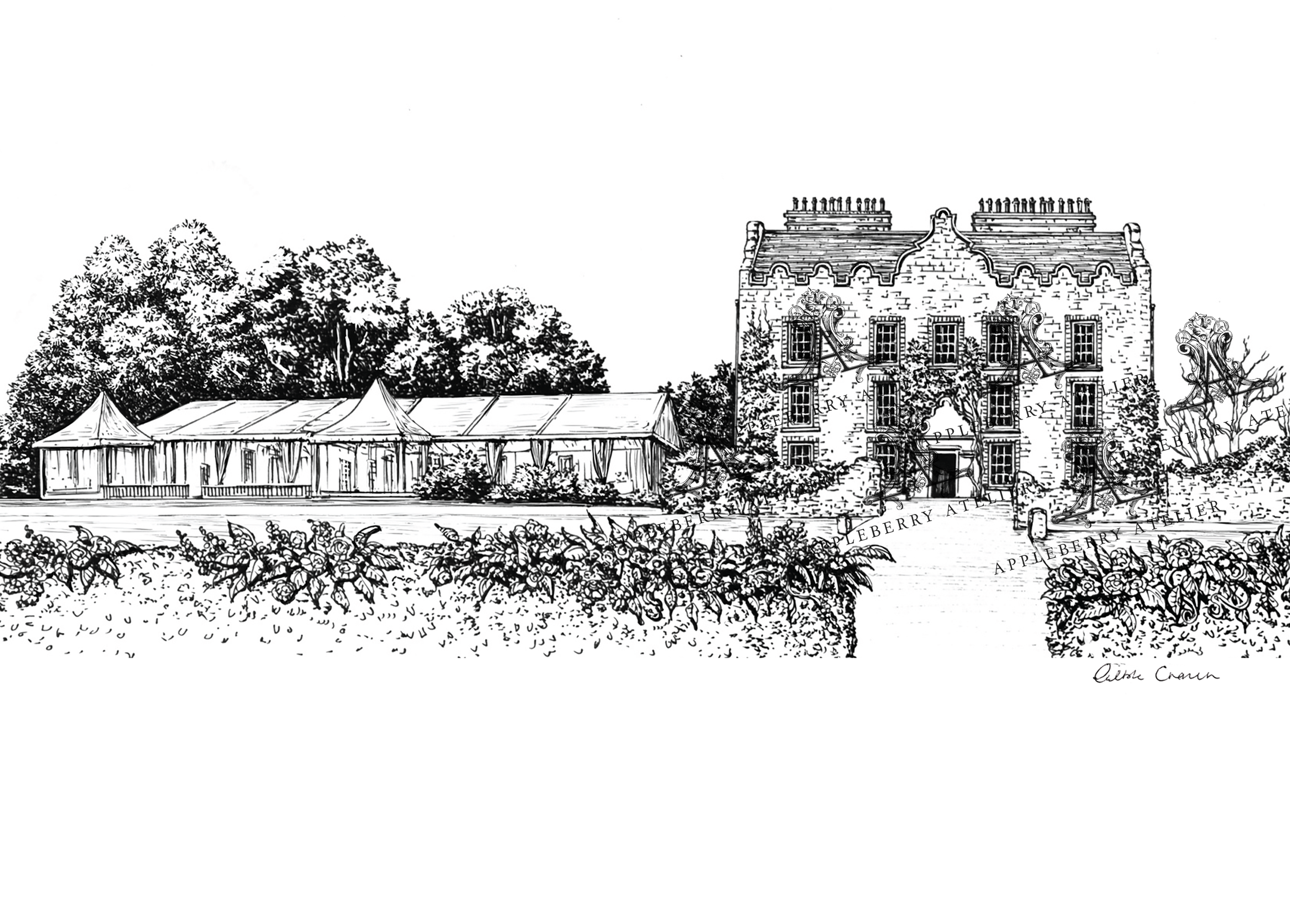 Galgorm Castle Golf Club Ink Venue Print